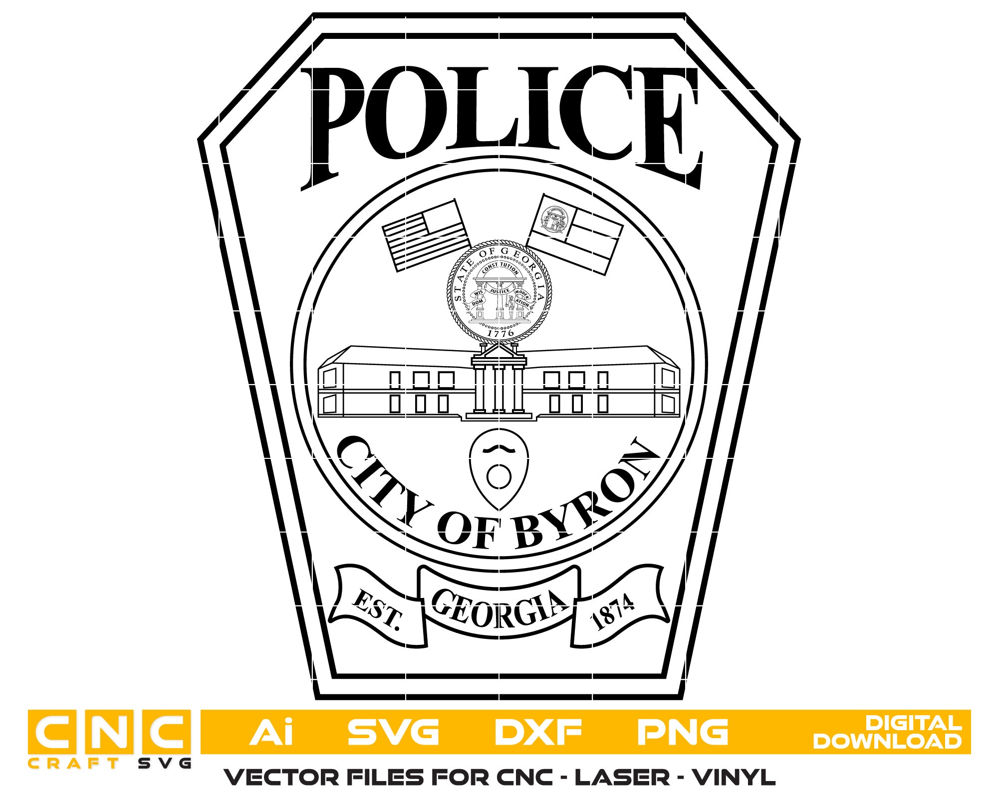 City Of Byron Police Badge