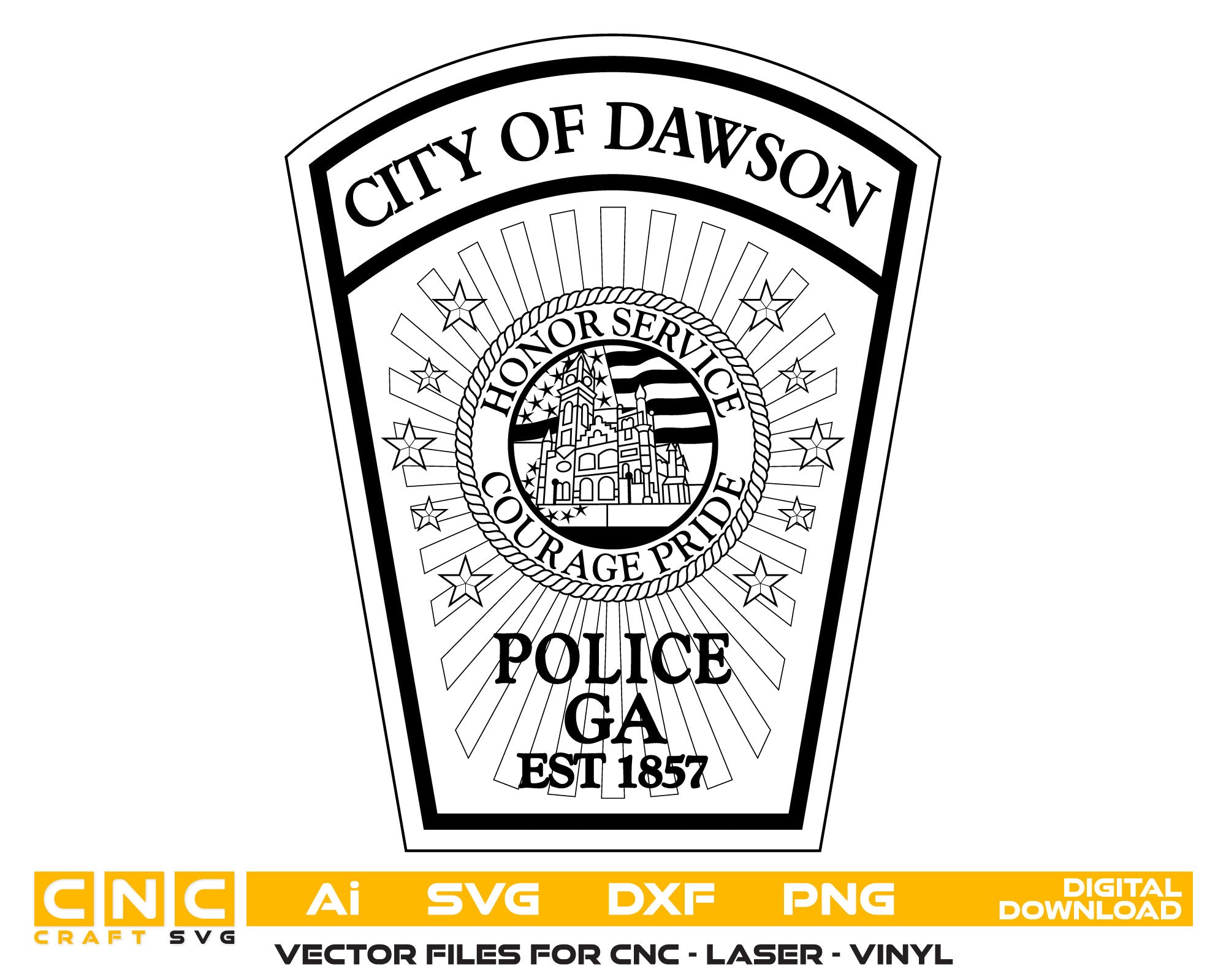 City Of Dawson Police Department Patch