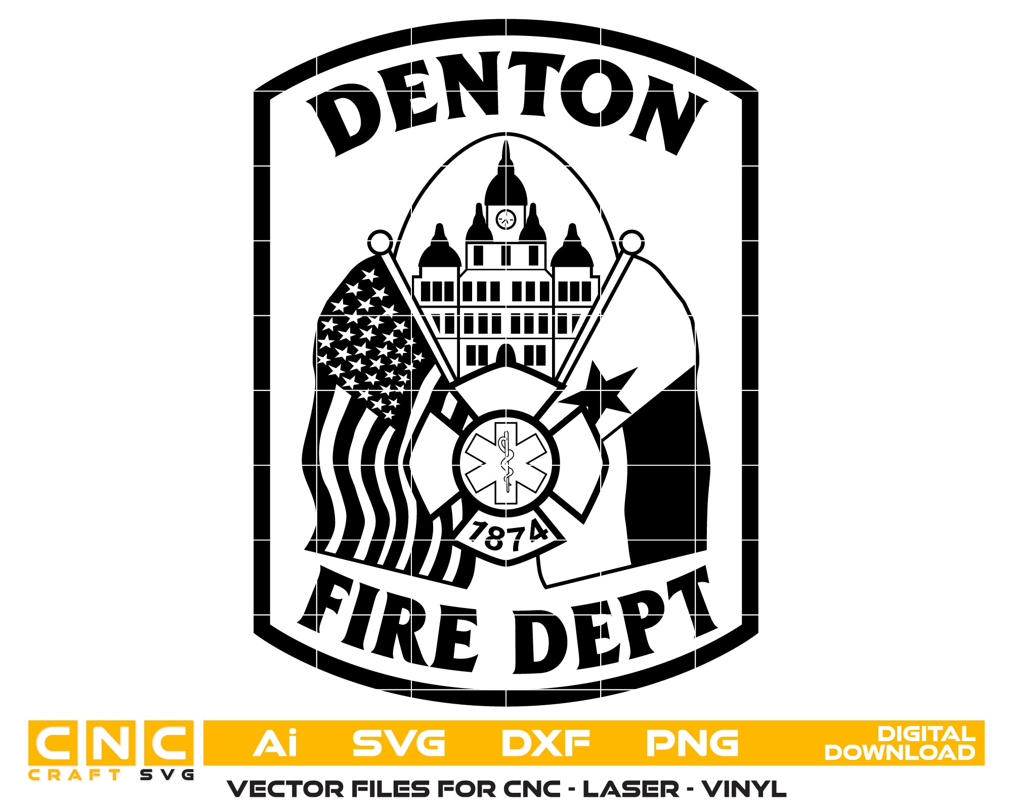 City Of Denton Fire Department Patch