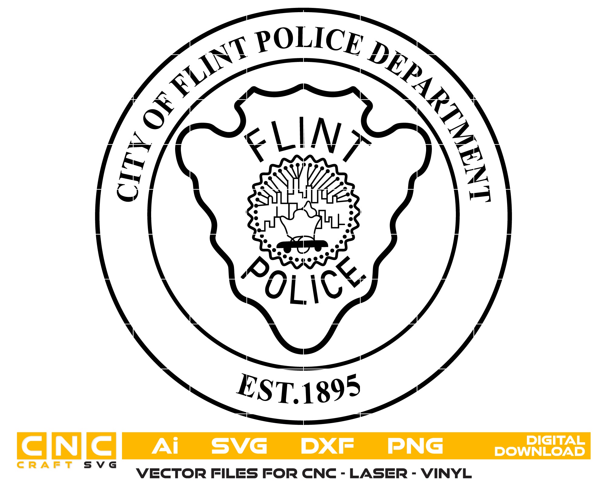 City Of Flint Police Department Patch