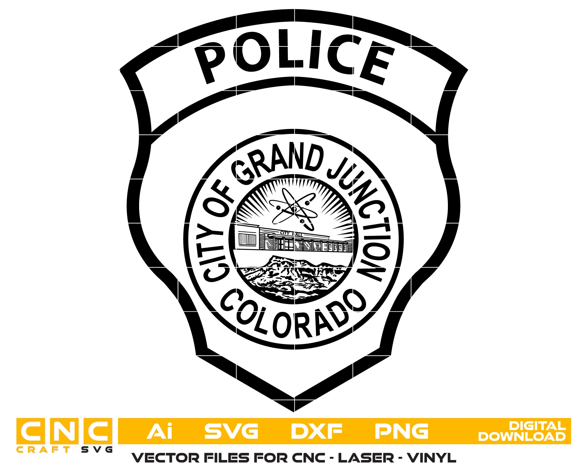 City of Grand Junction Police Badge SVG