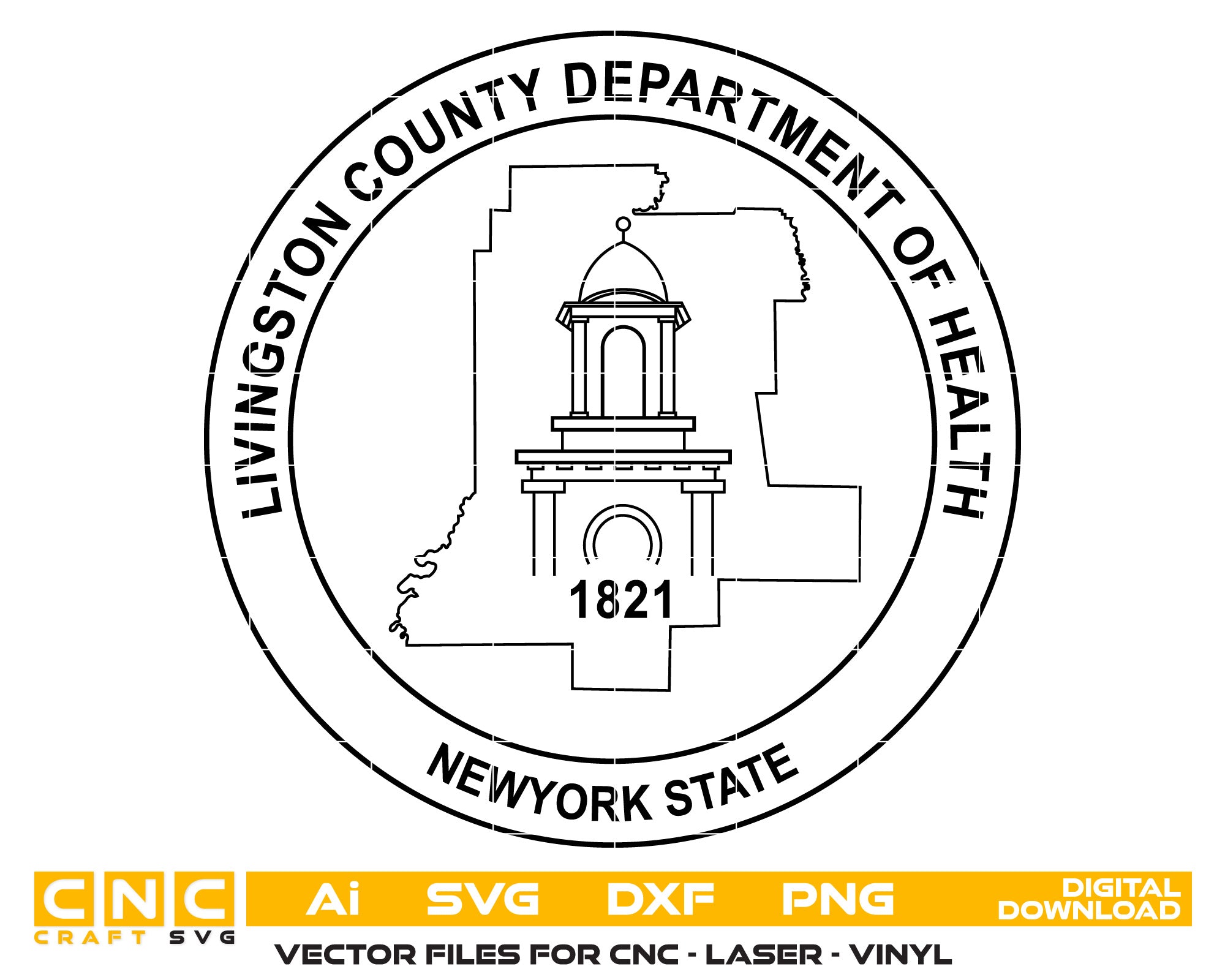 Sello del Departamento de Salud del Condado de Livingston
