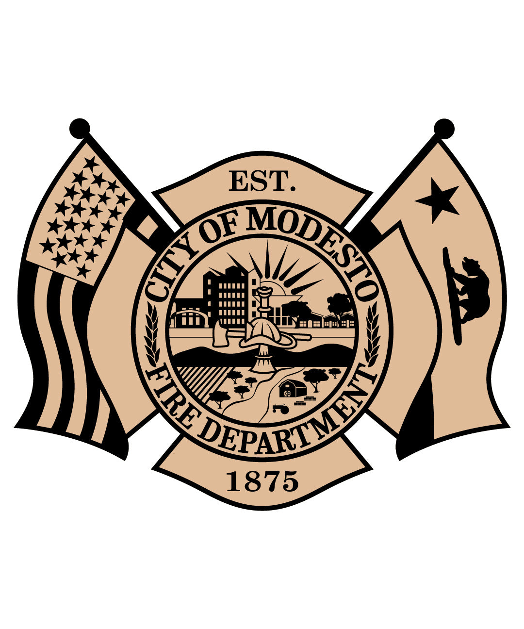 City Of Modesto Fire Department Badge
