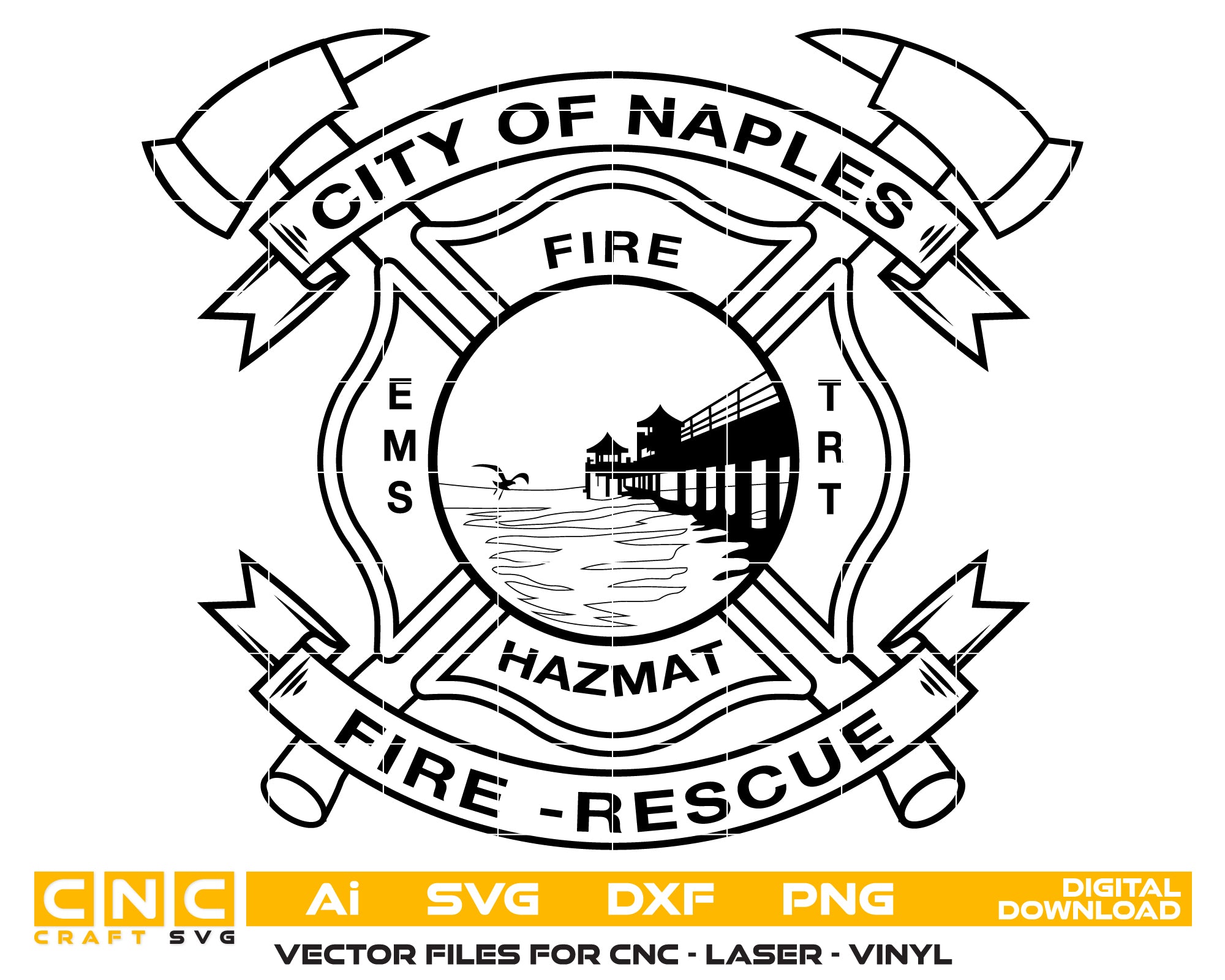 City Of Naples Fire Rescue Department Badge