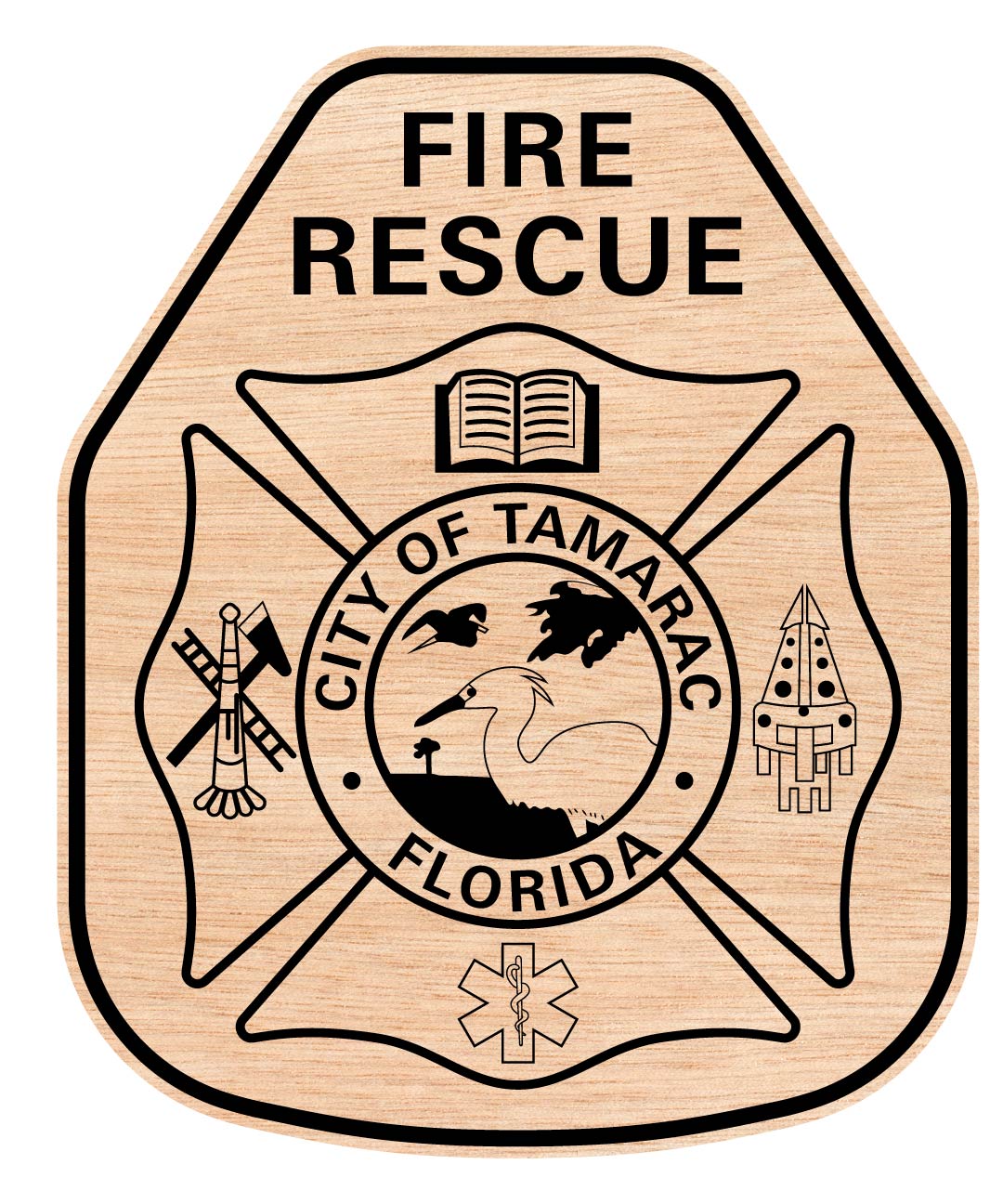 City of Tamarac Florida Fire Rescue Badge, Tamarac Florida Fire Rescue Badge, Fire Department Badge, Fire Department BadgeSvg