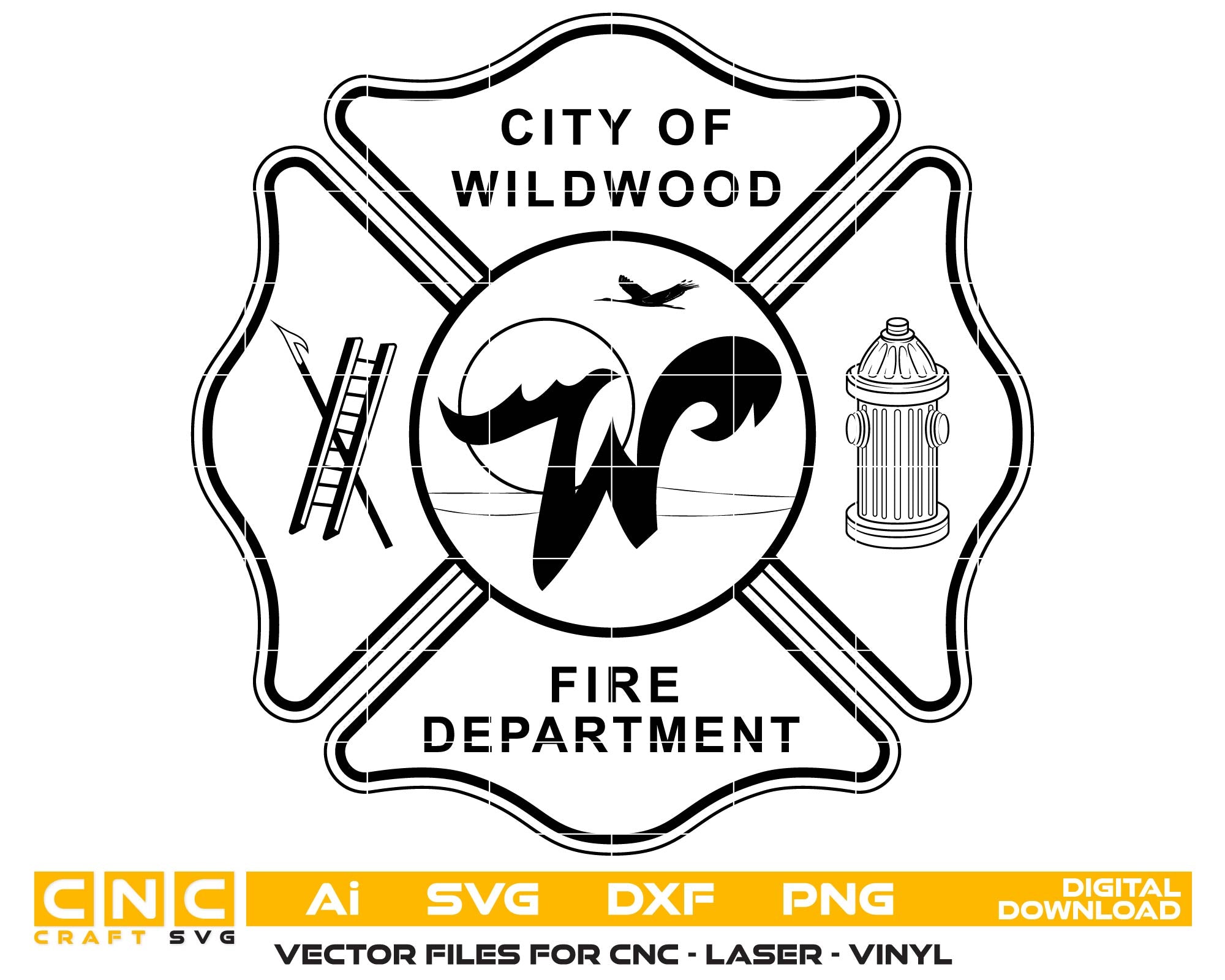 City Of Wildwood Fire Department Patch, NJ