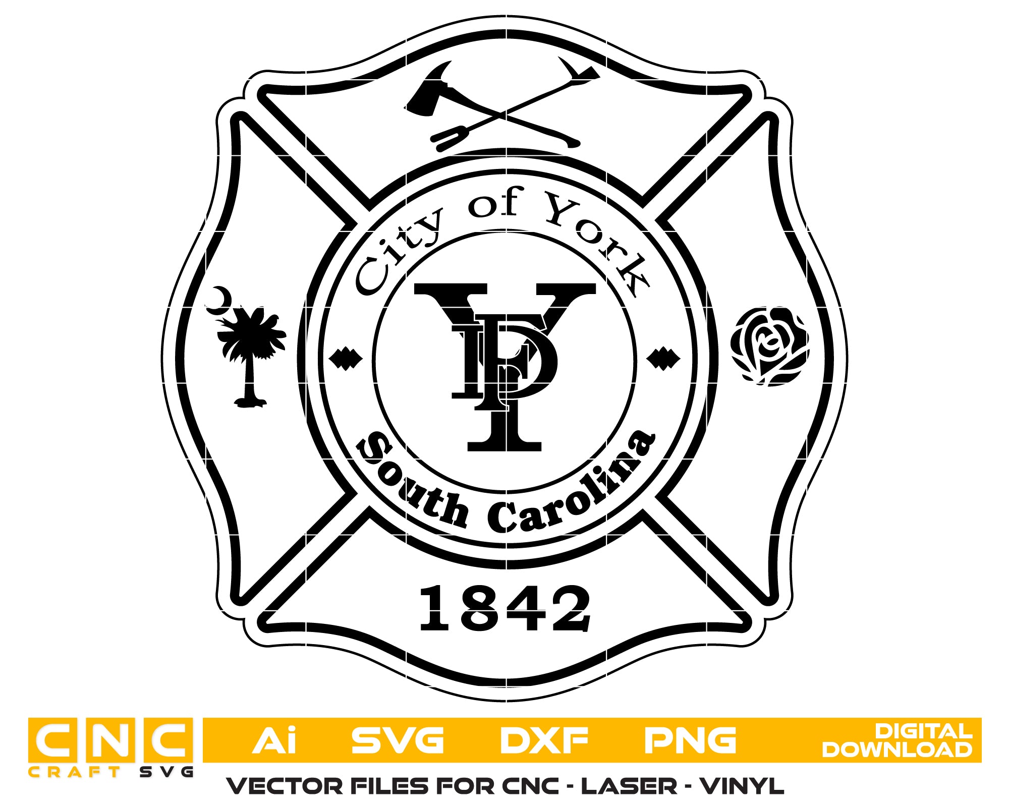 City Of York Fire Department Badge
