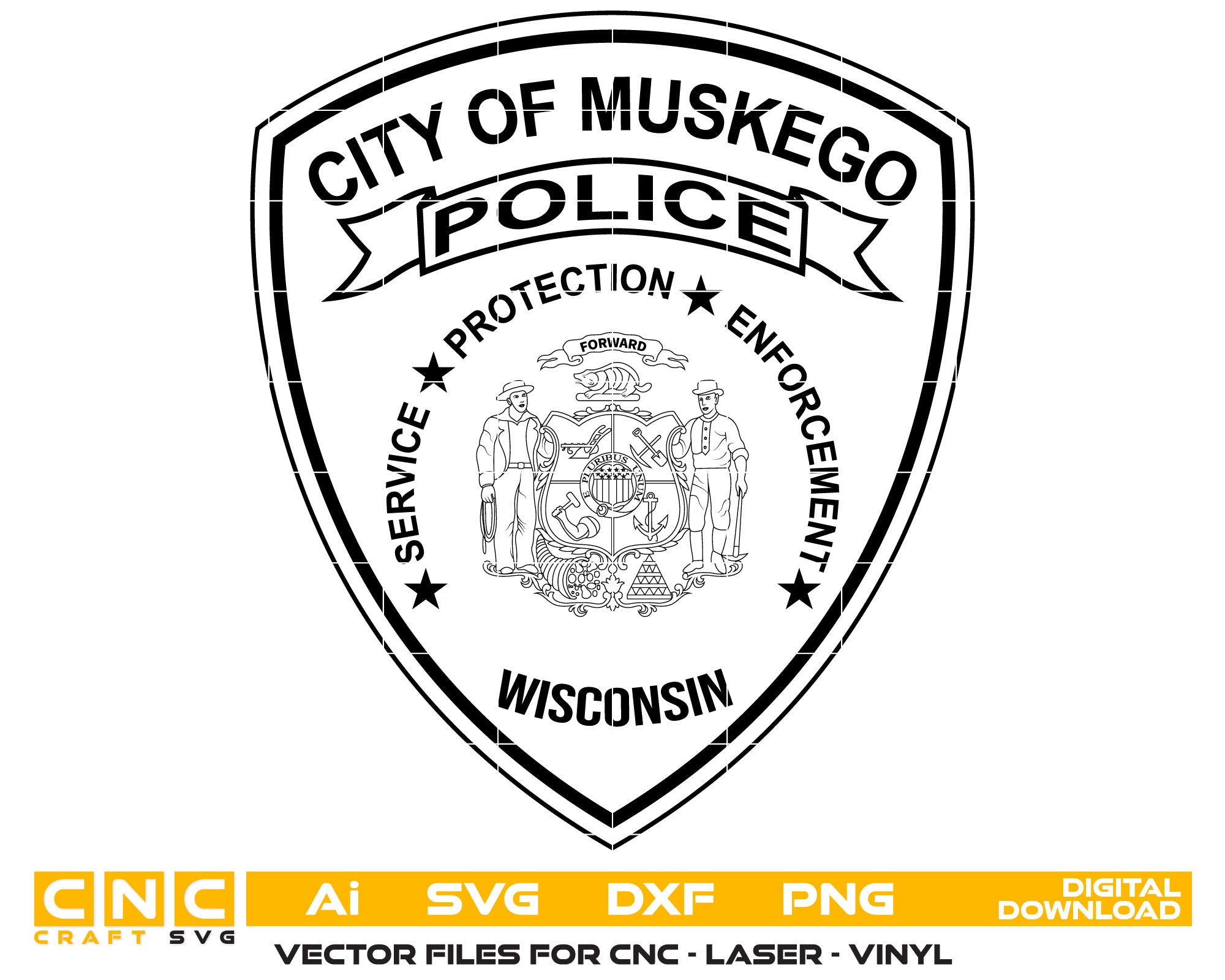 Wisconsin Police Patch
Muskego Police Patch
Police Department Patch
Police Badge SVG