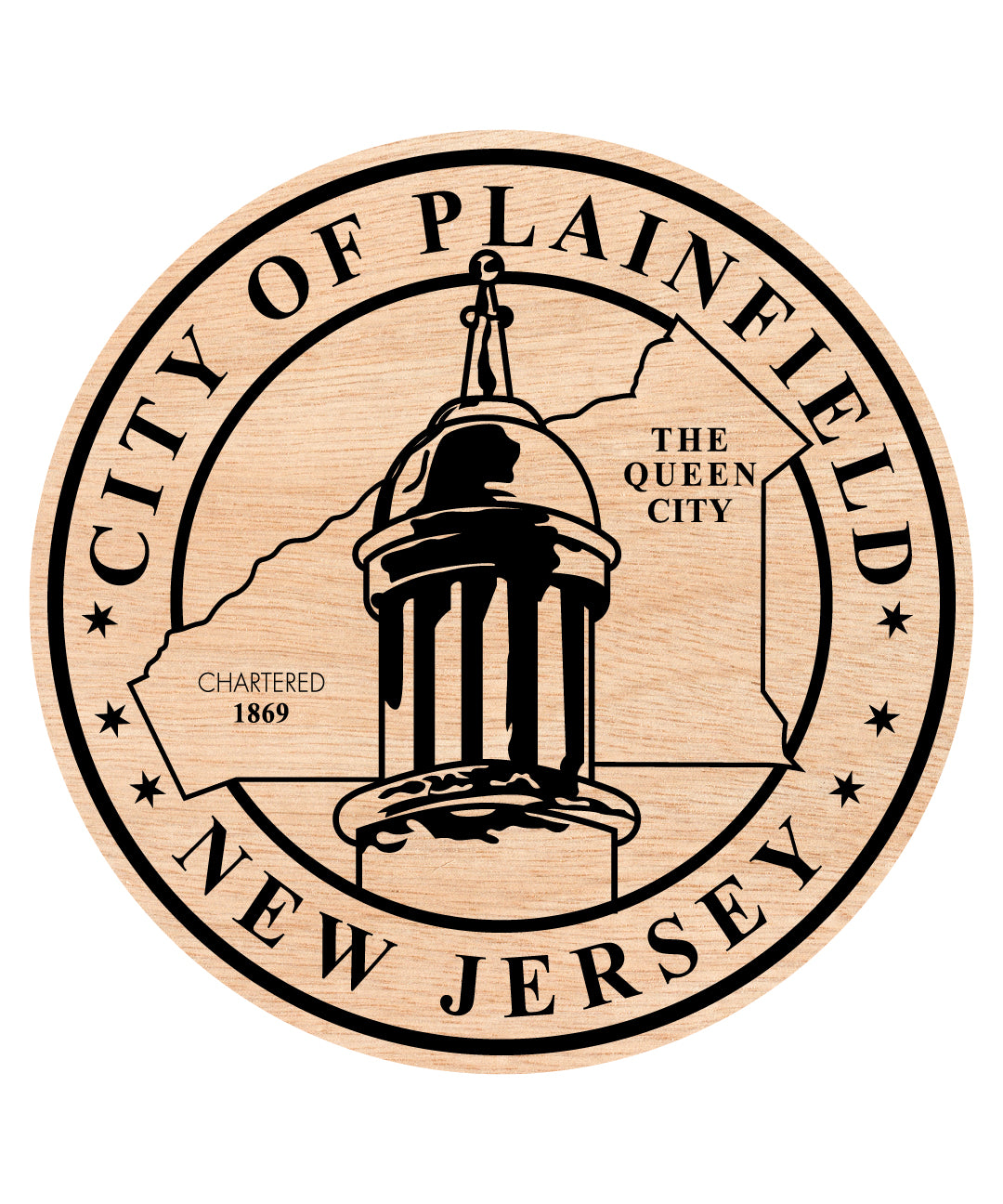 City Seal of Plainfield SVG, Plainfield Municipal Seal Vector, Plainfield City Emblem, Official-Style Plainfield Seal SVG, City Government Seal Vector File