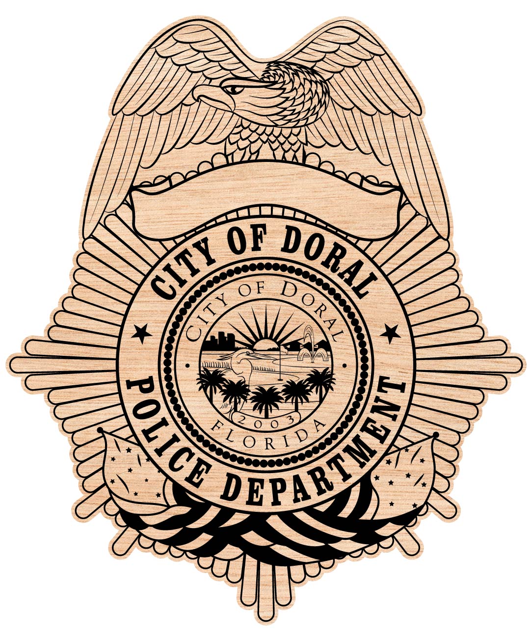 City of Doral Florida Police Badge, Police Badge, Police Department Badge, Police BadgeSvg