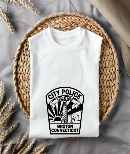 City of Groton Police Department Patch SVG, Groton CT Police Patch Vector, Groton Police Emblem Design, Connecticut Police Patch SVG, Law Enforcement Patch Vector File