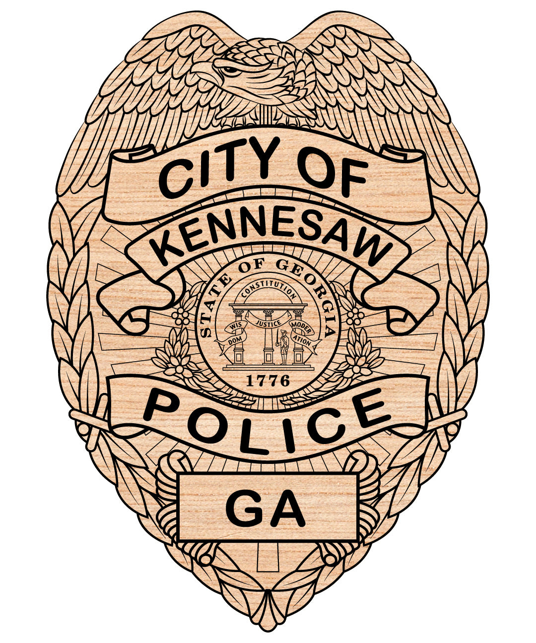 City of Kennesaw Police Badge SVG, Georgia Police Badge Vector, Kennesaw Police Badge, Law Enforcement Badge SVG, Police Department Badge Vector