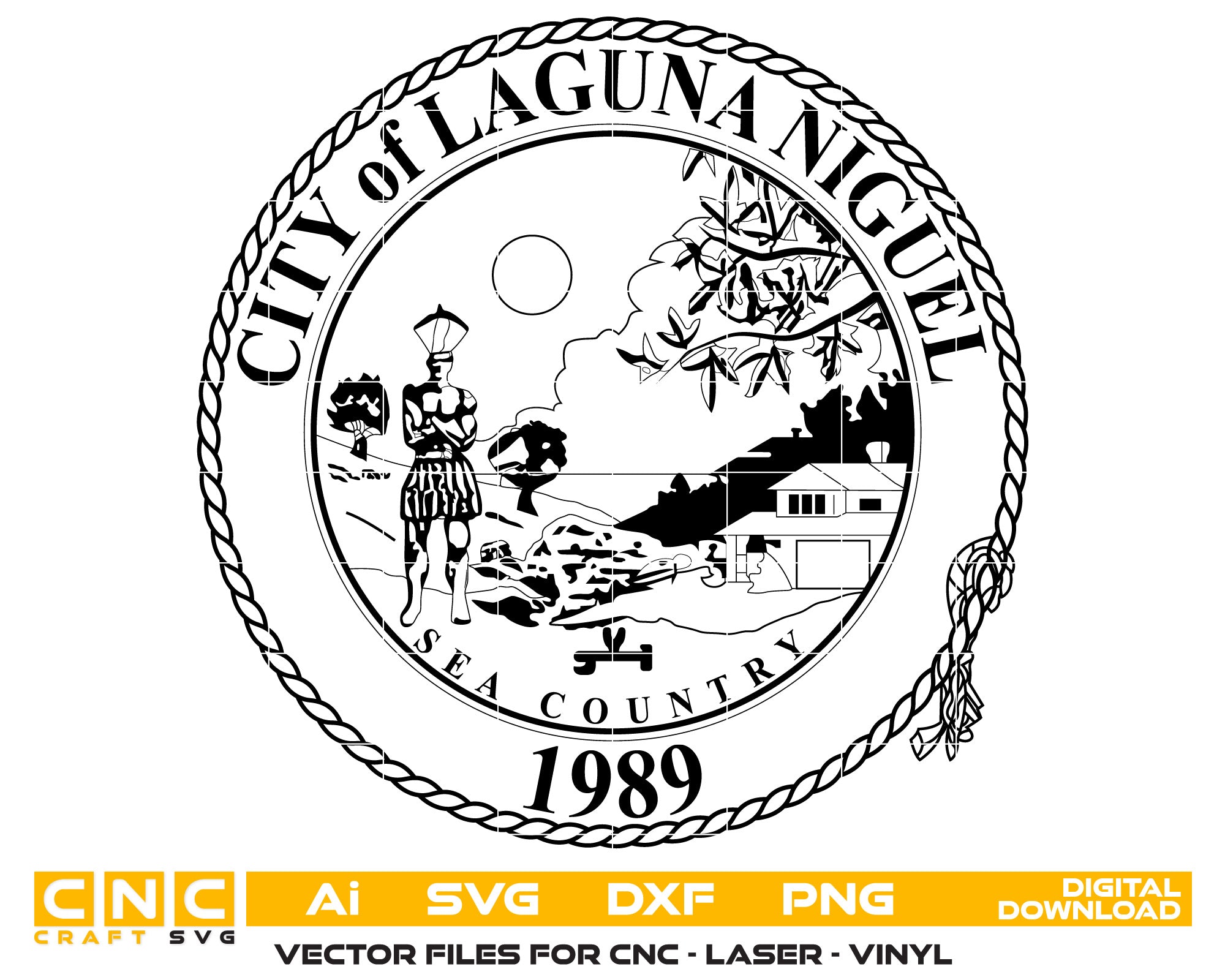 City of Laguna Niguel Seal, City of Laguna Niguel Logo, City of Laguna Niguel Sea Country Seal, City of Laguna Niguel Seal Svg