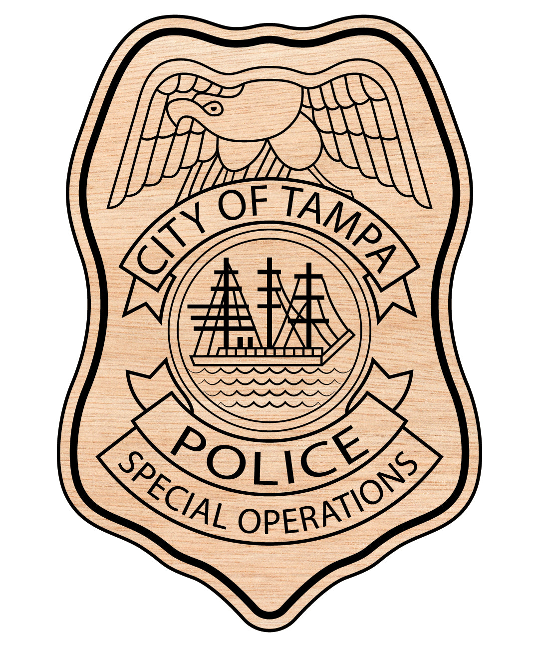 City of Tampa Police Patch SVG, Tampa FL Police Patch Vector, Florida Law Enforcement Patch SVG, Police Department Emblem Design, Tampa PD Patch