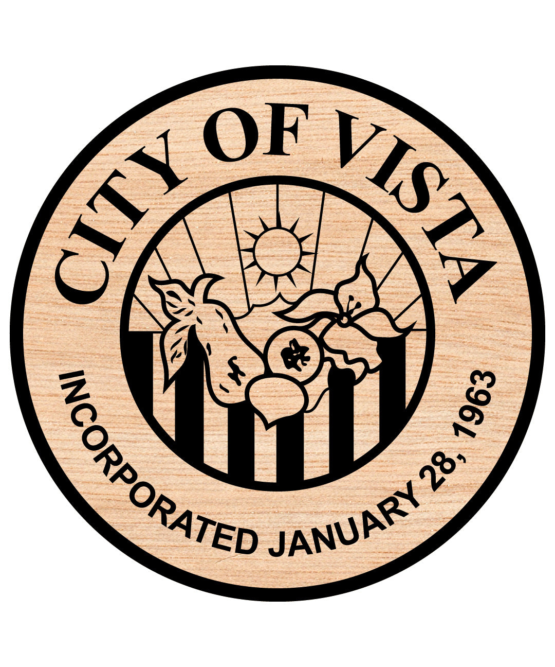 City of Vista Seal SVG, California City Seal Vector, Vista City Seal, Government Seal SVG, Official City Emblem Vector