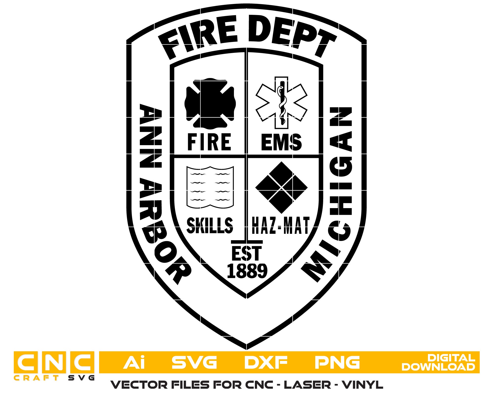 City of Ann Arbor Fire Department Badge
