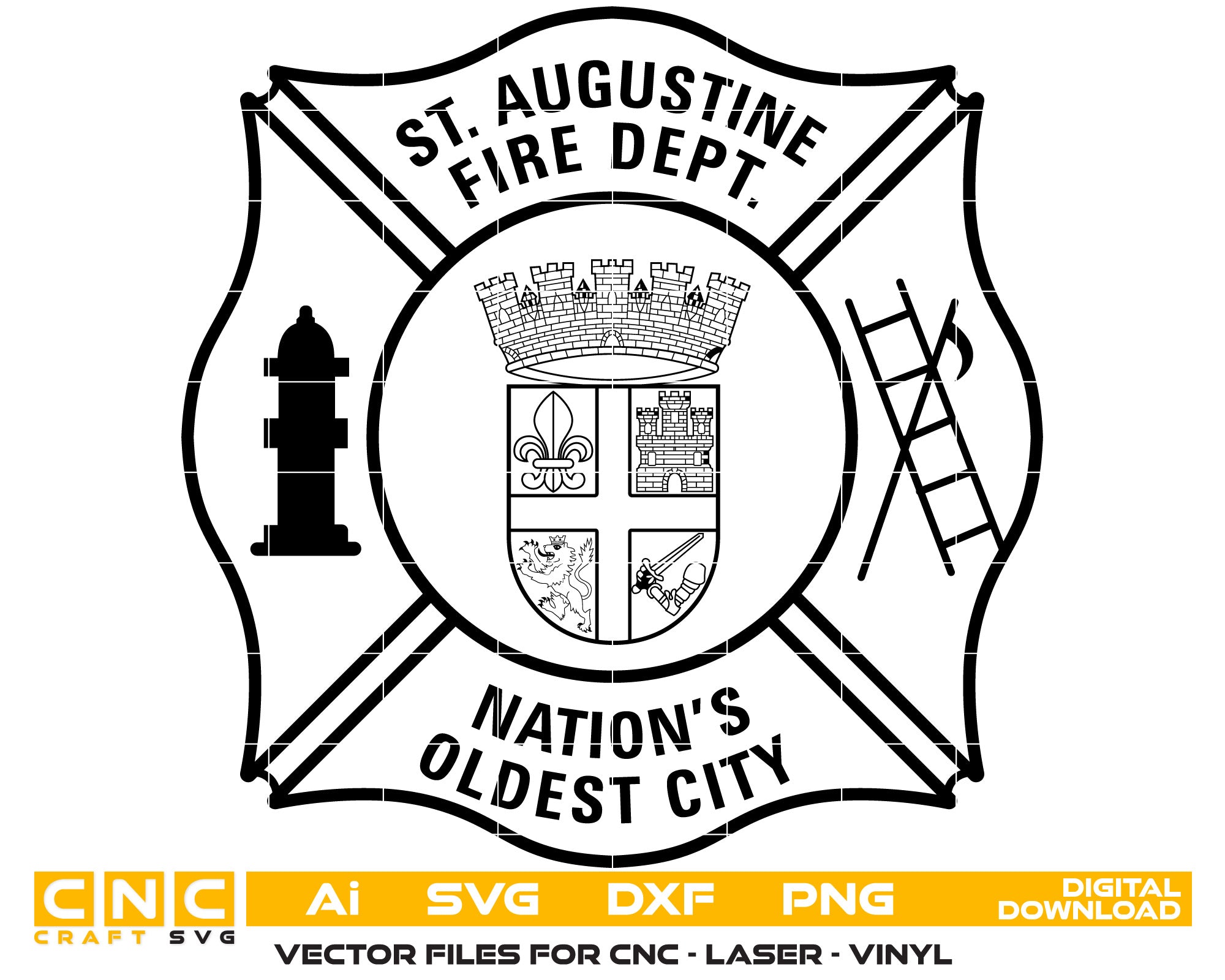 City of Augustine Fire Department Badge