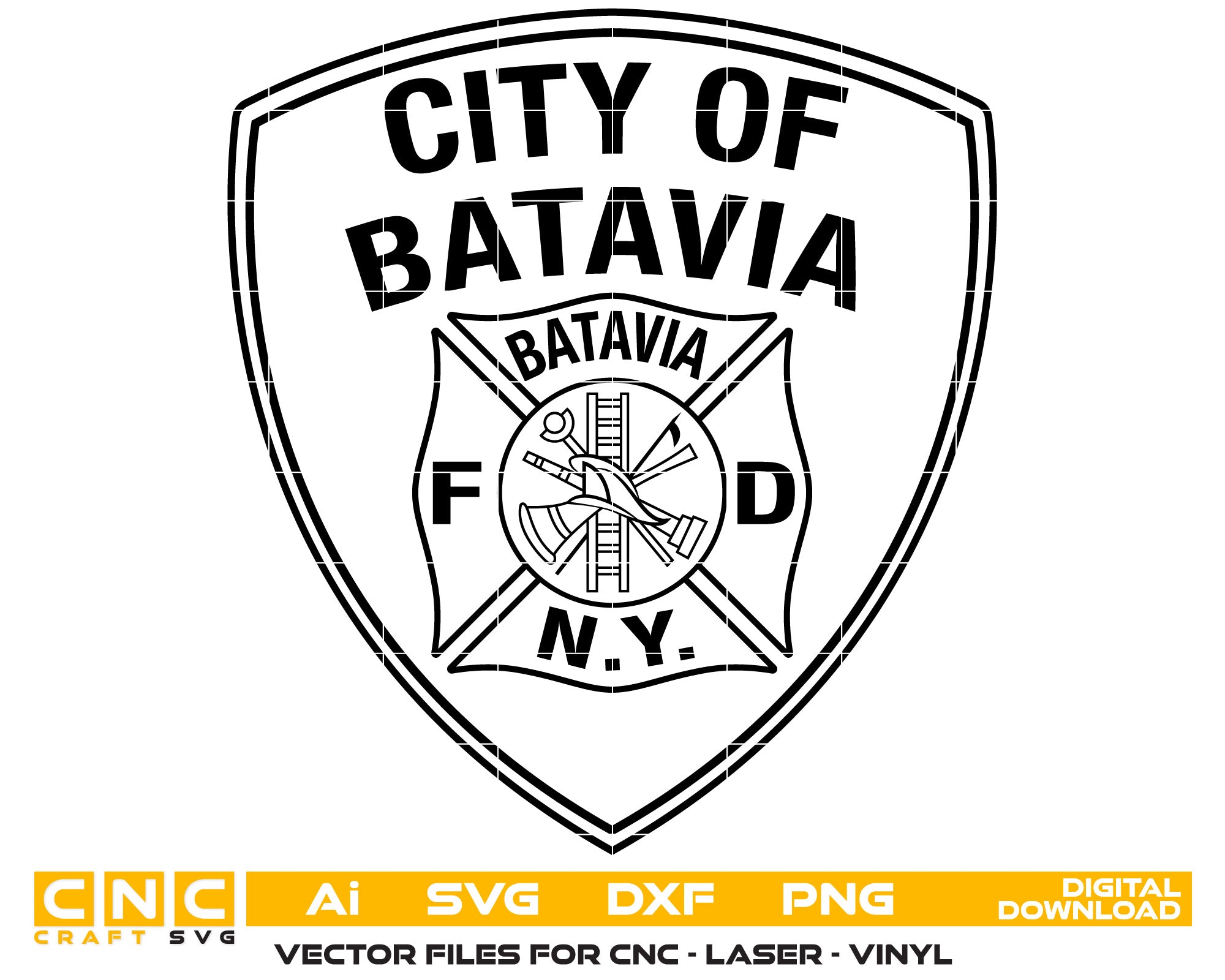 City of Batavia Fire Department Badge