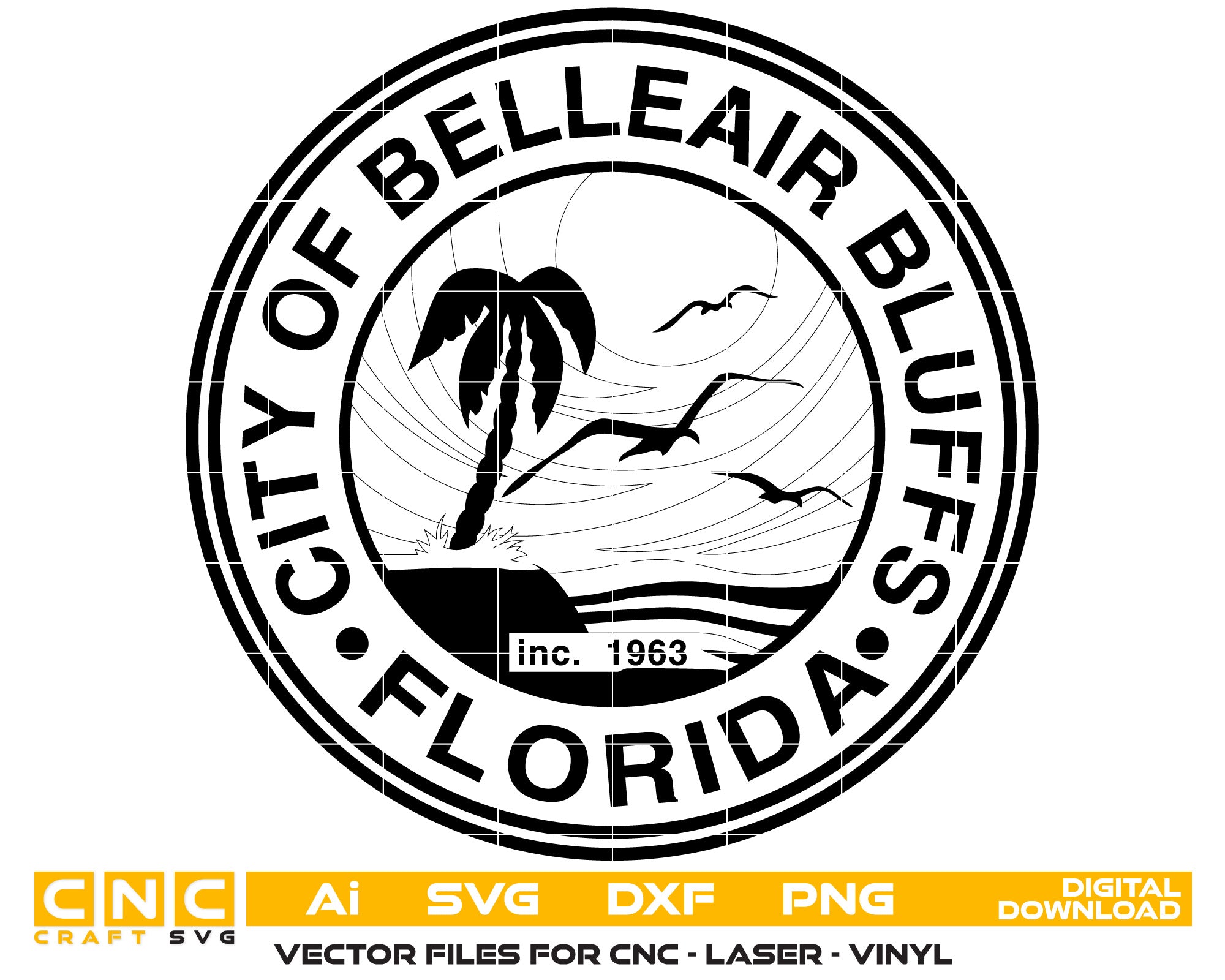 City of Belleair Bluffs Logo, Florida