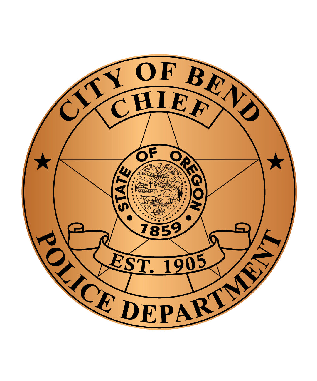 City of Bend Police Chief Badge, Oregon