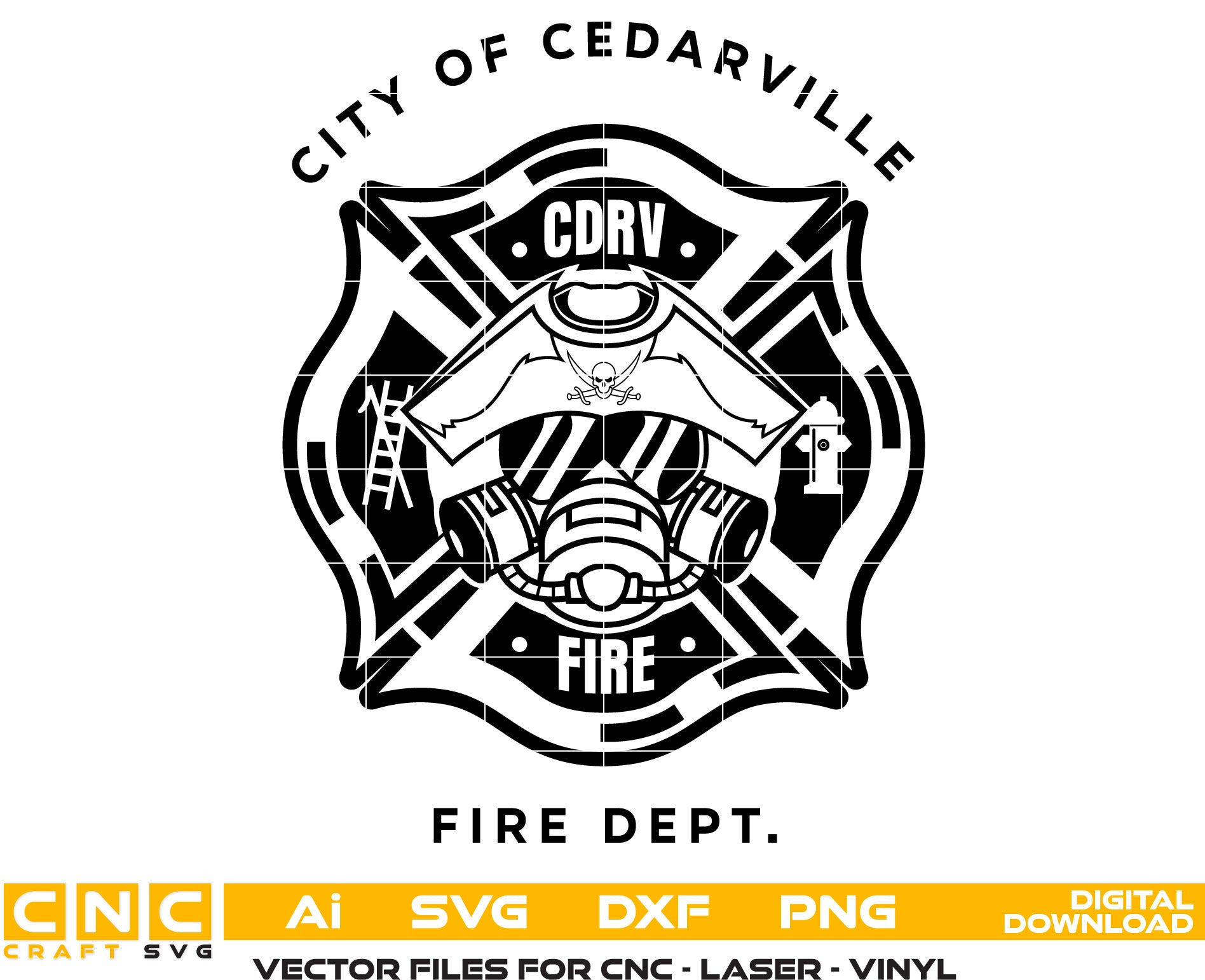 Cedarville Fire Dept Badge