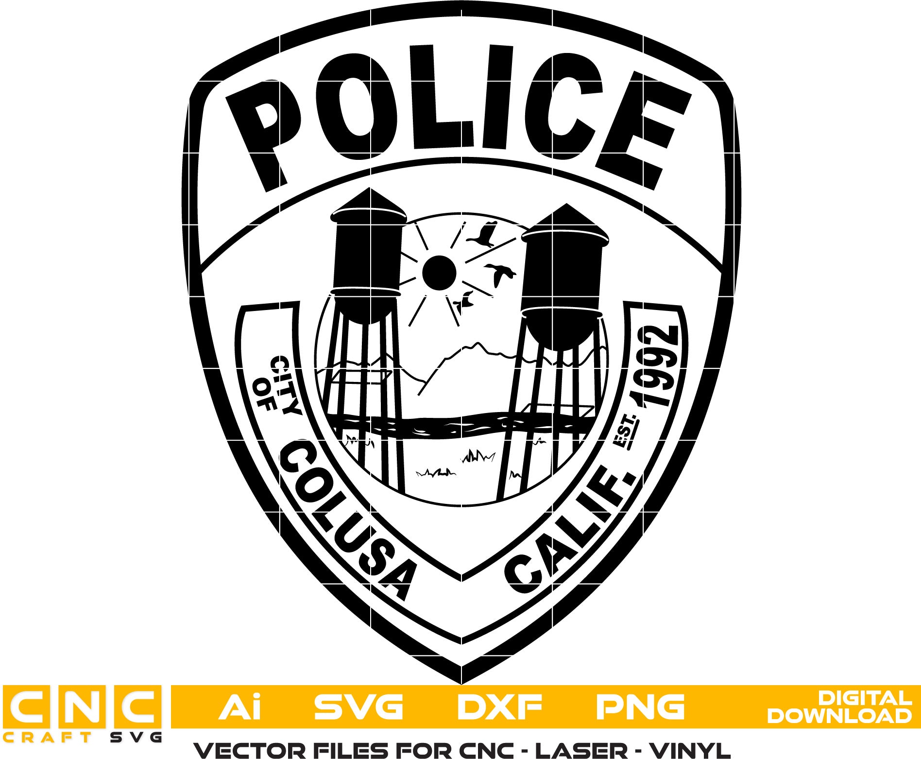 City of Colusa California Police Badge