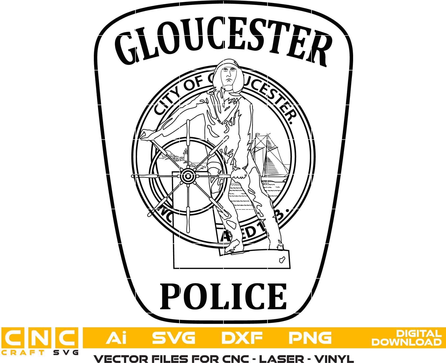 Gloucester Police Seal Vector File