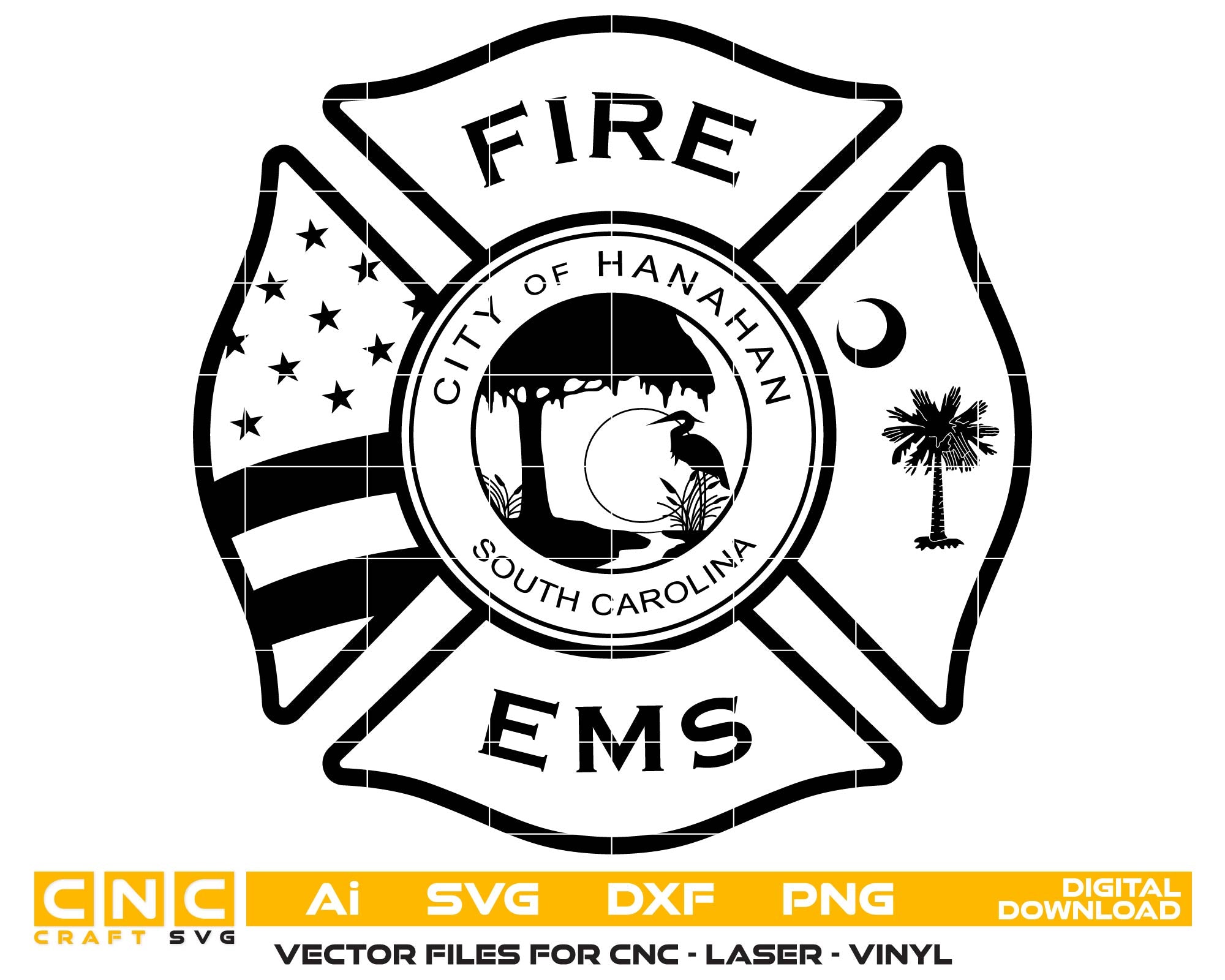 City of Hanahan Fire Department Emblem, South Carolina