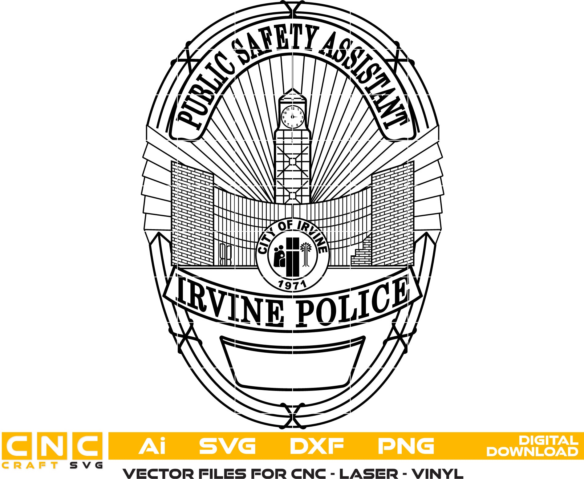 City of Irvine Police Public Safety Assistant Badge