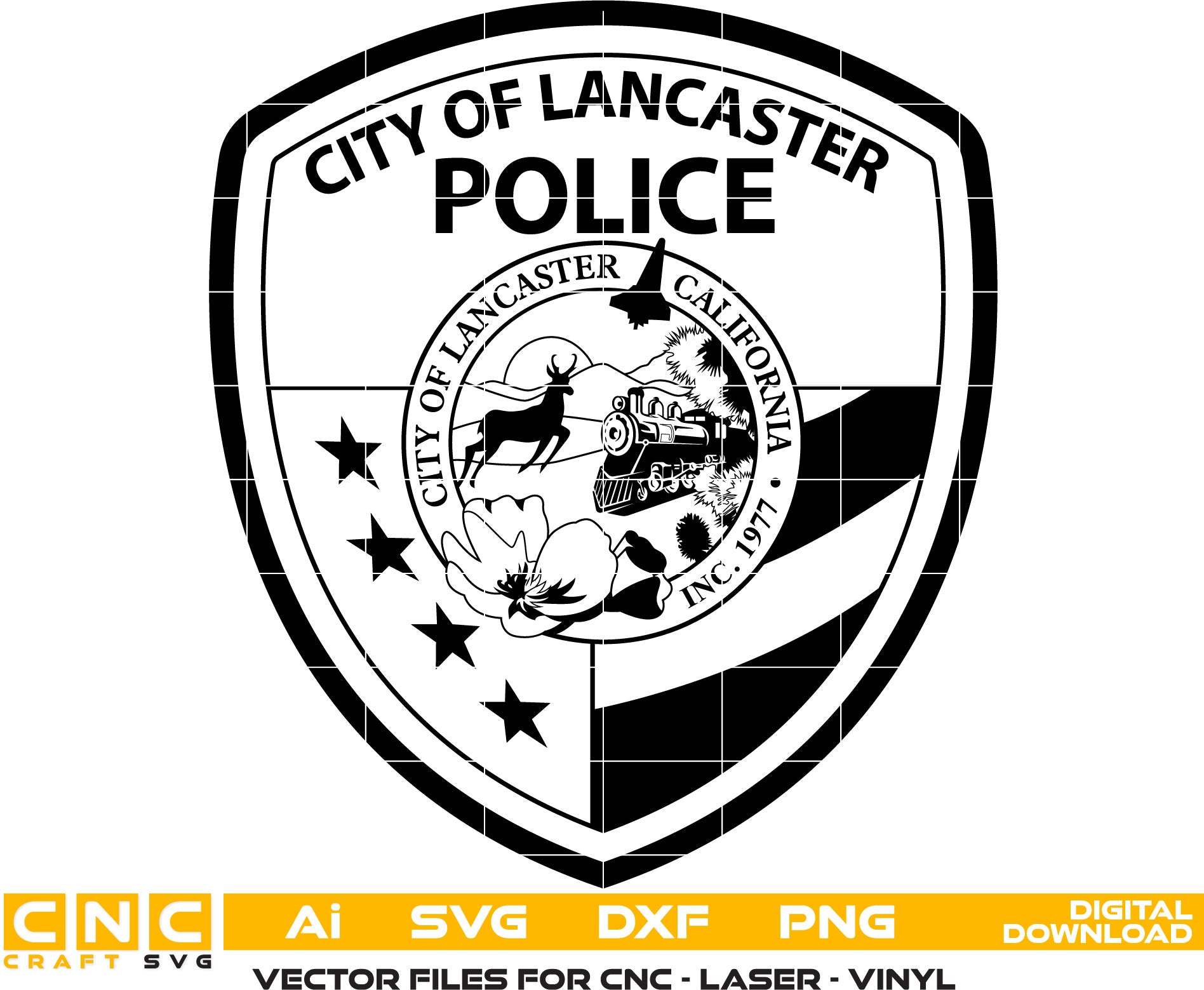 City of Lancaster California Police Badge