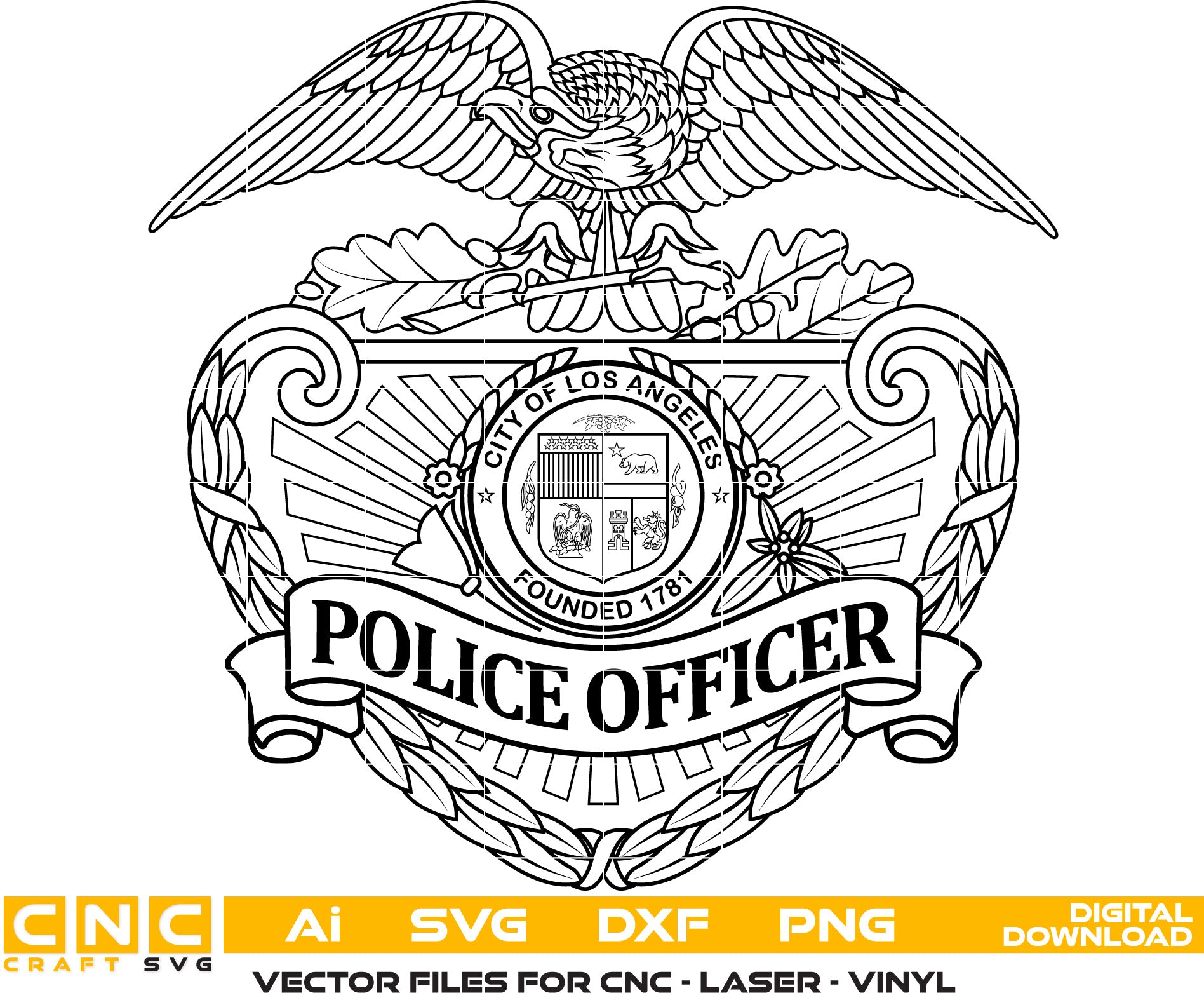 City of Los Angeles Police Officer Badge