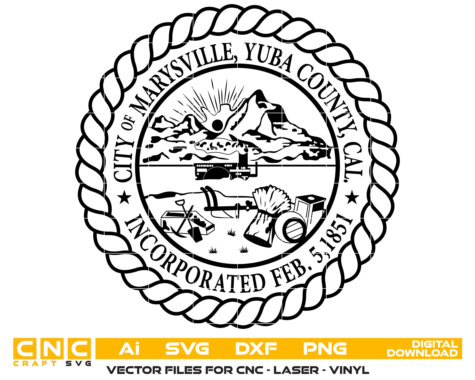 City of Marysville Yuba County Seal
