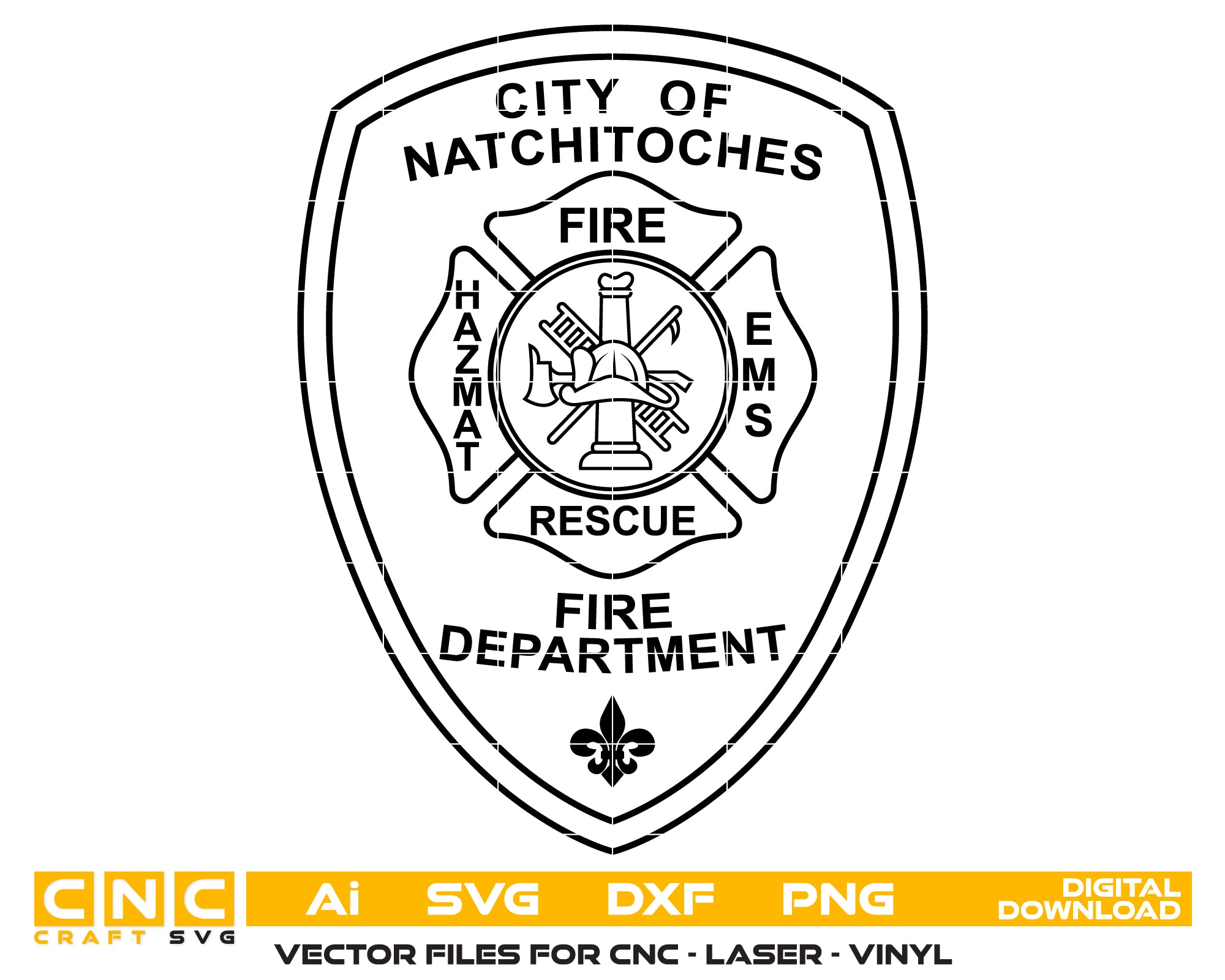 City of Natchitoches Fire Department Badge