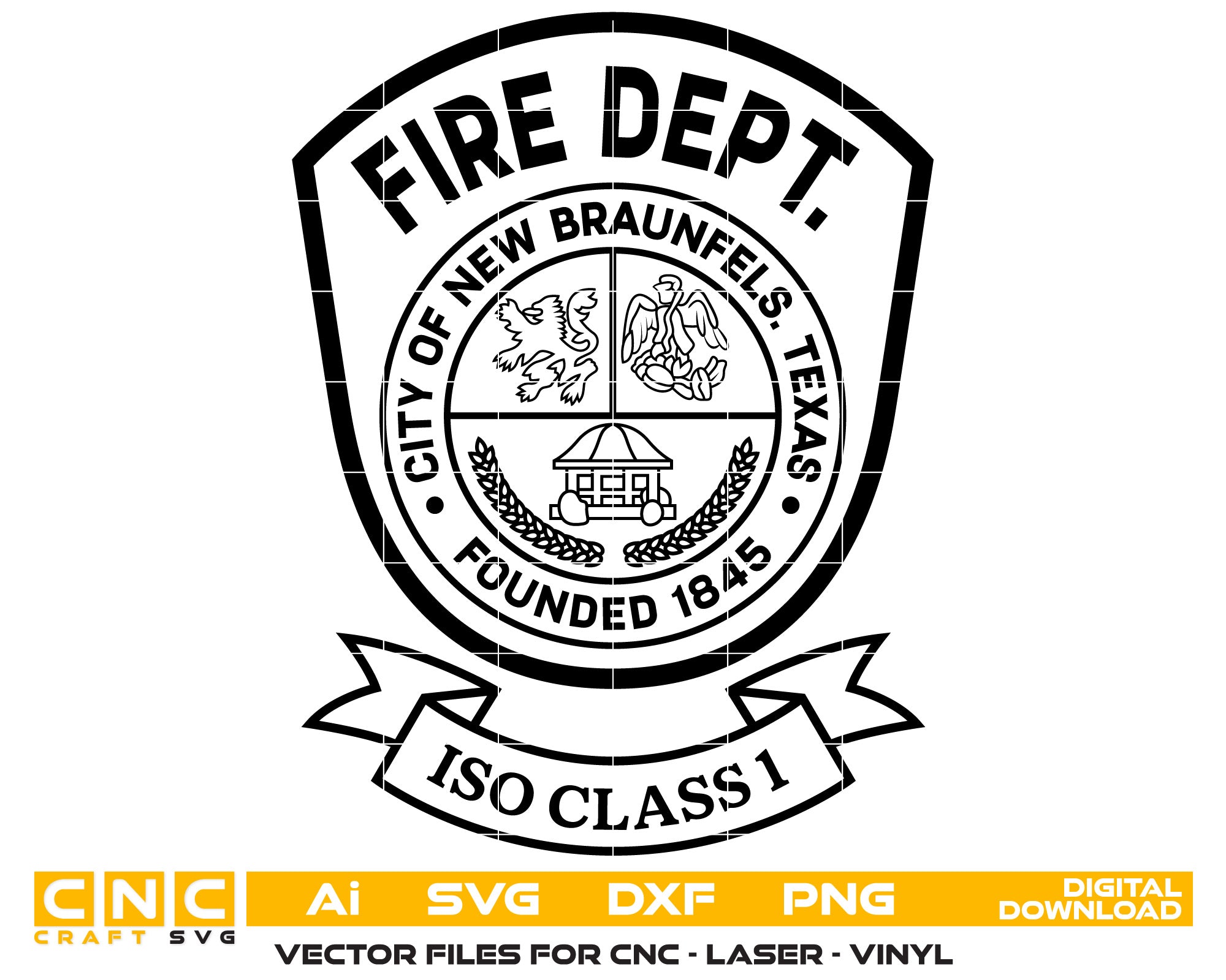 City of New Braunfels Fire Department Badge