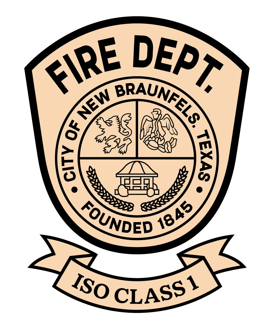 City of New Braunfels Fire Department Badge