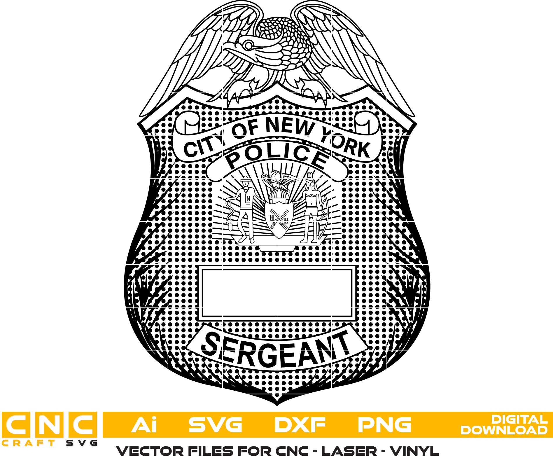 City of New York Police Sergeant Badge