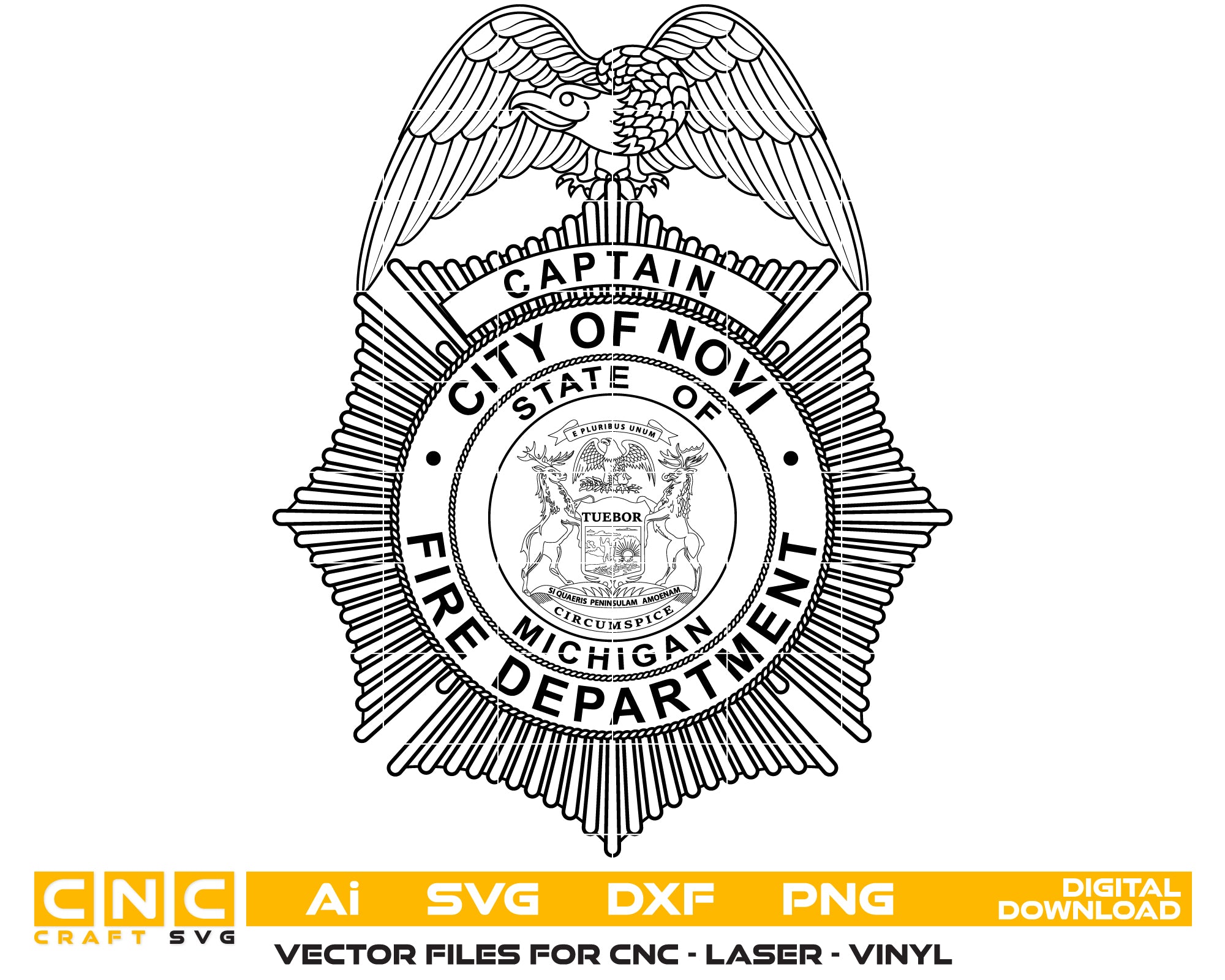 City of Novi Fire Department Captain Badge