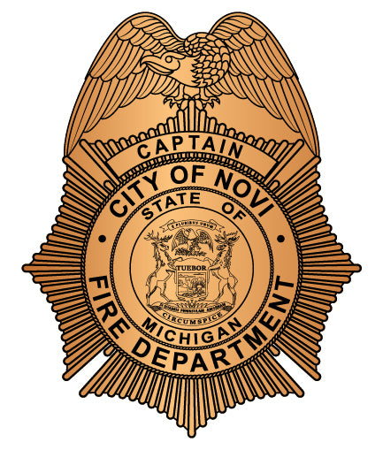 City of Novi Fire Department Captain Badge
