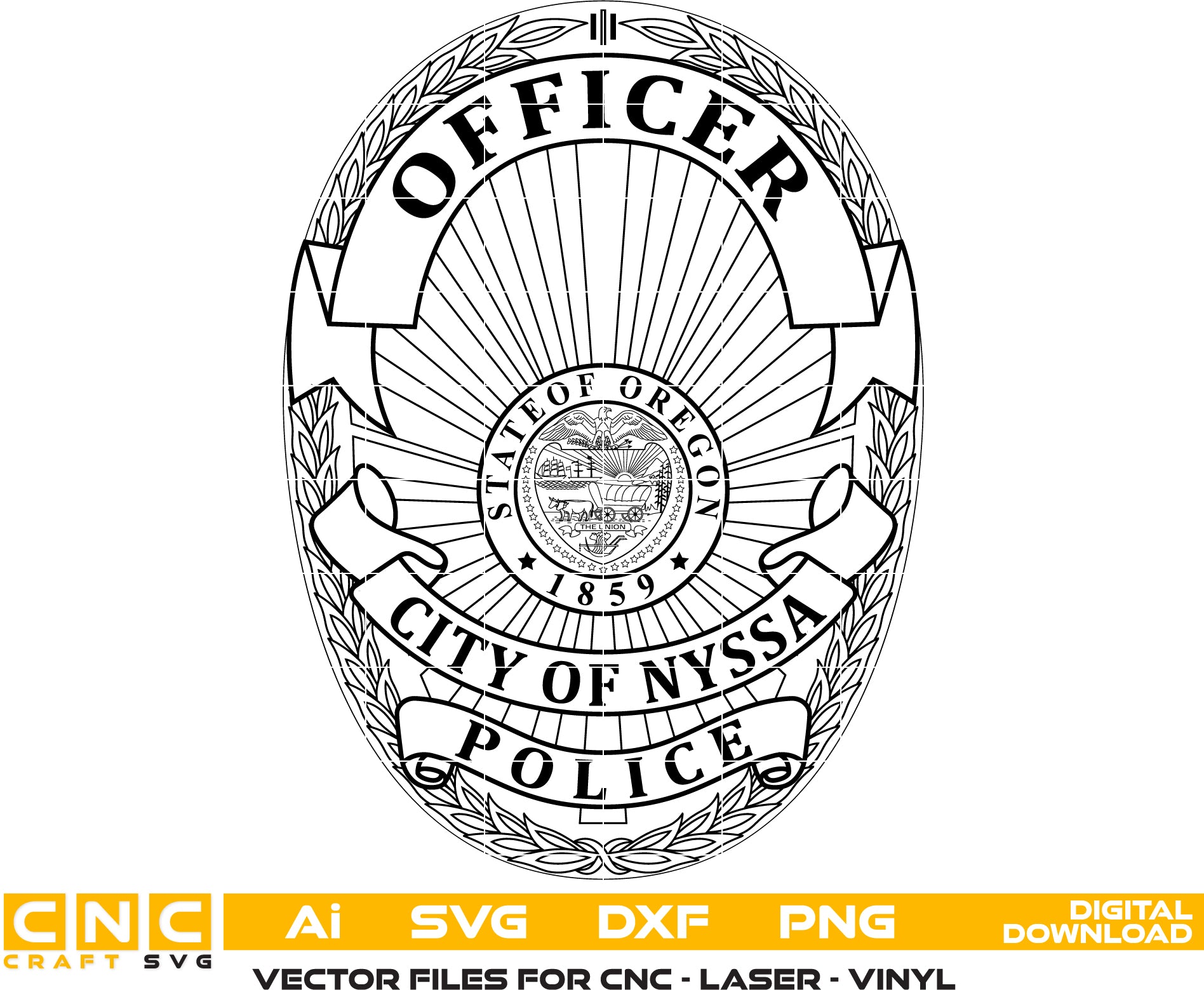 City of Nyssa Police Officer Badge – Digital Download