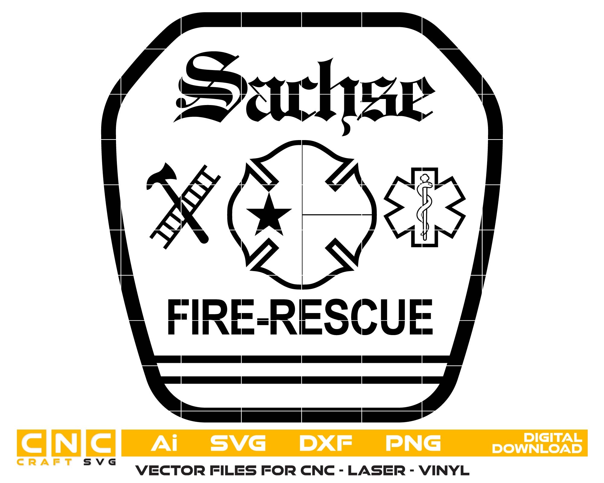 City of Sachse Fire-Rescue Logo, Texas