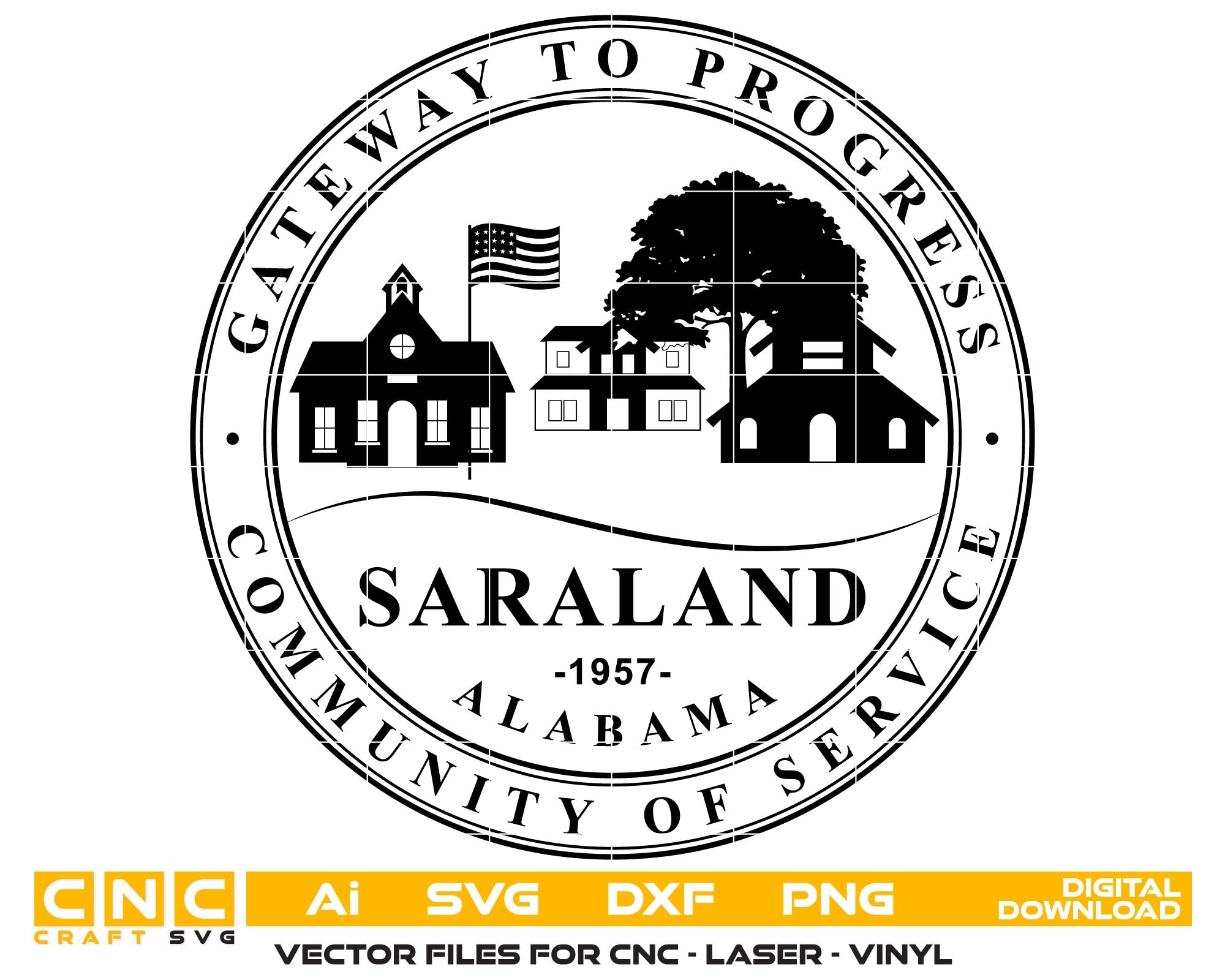 Sello de la Ciudad de Saraland, Alabama