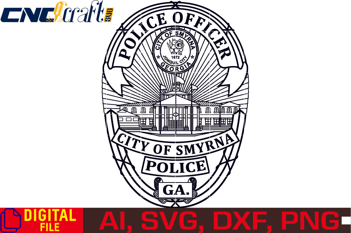 City of Smyrna Police Officer Badge