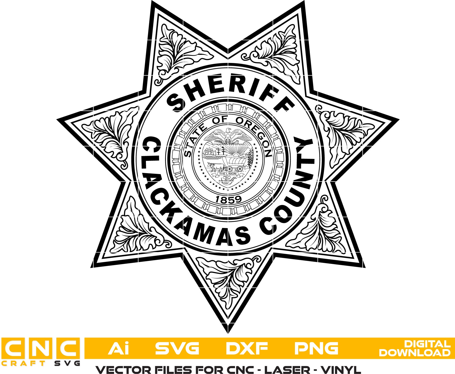 Clackamas County Sheriff Badge, Oregon Sheriff Badge