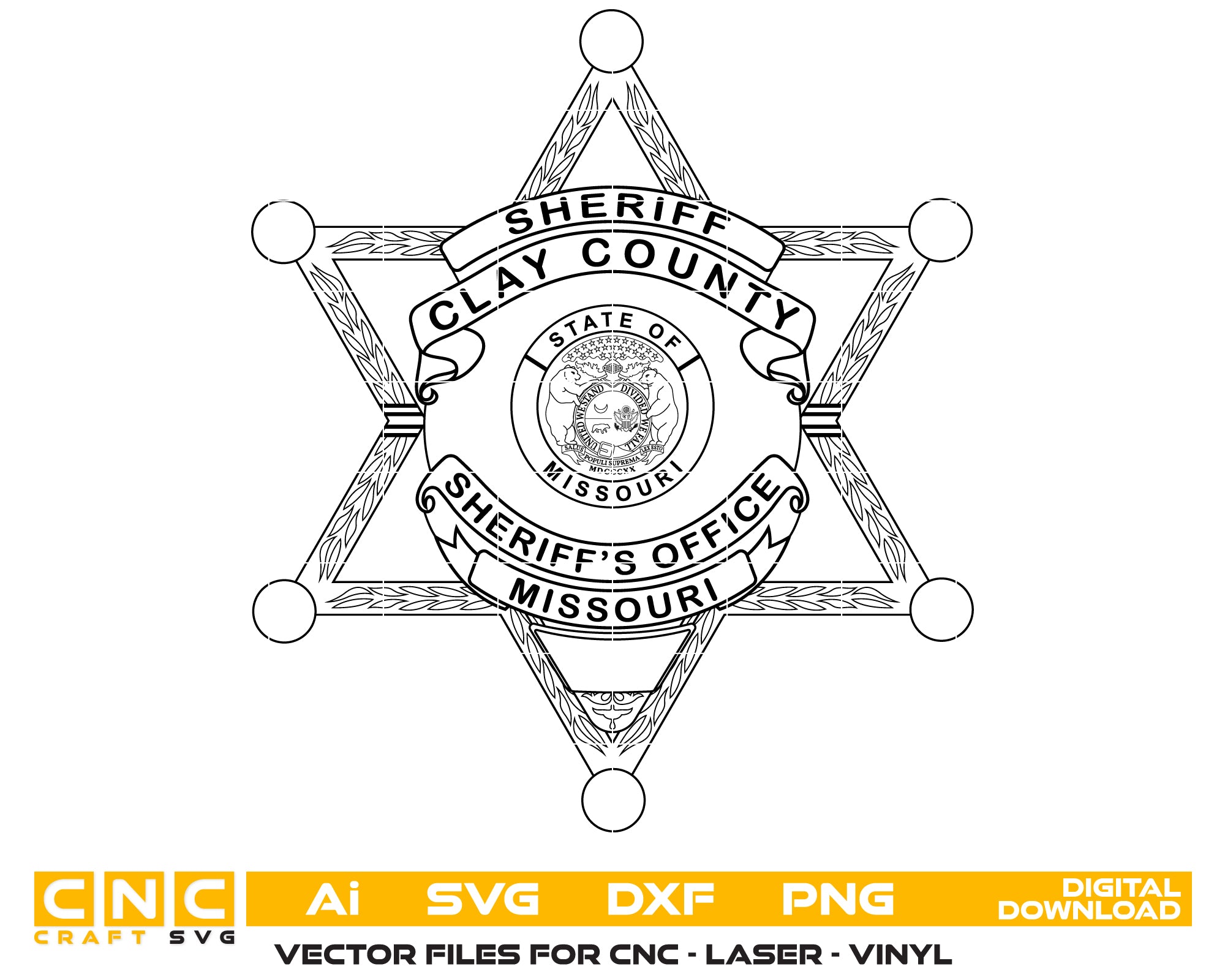 Clay County Missouri Sheriff Badge