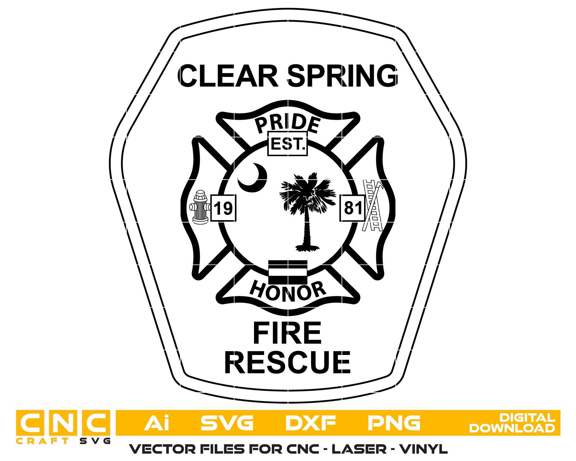 Clear Spring Fire Rescue Pride Honor Badge