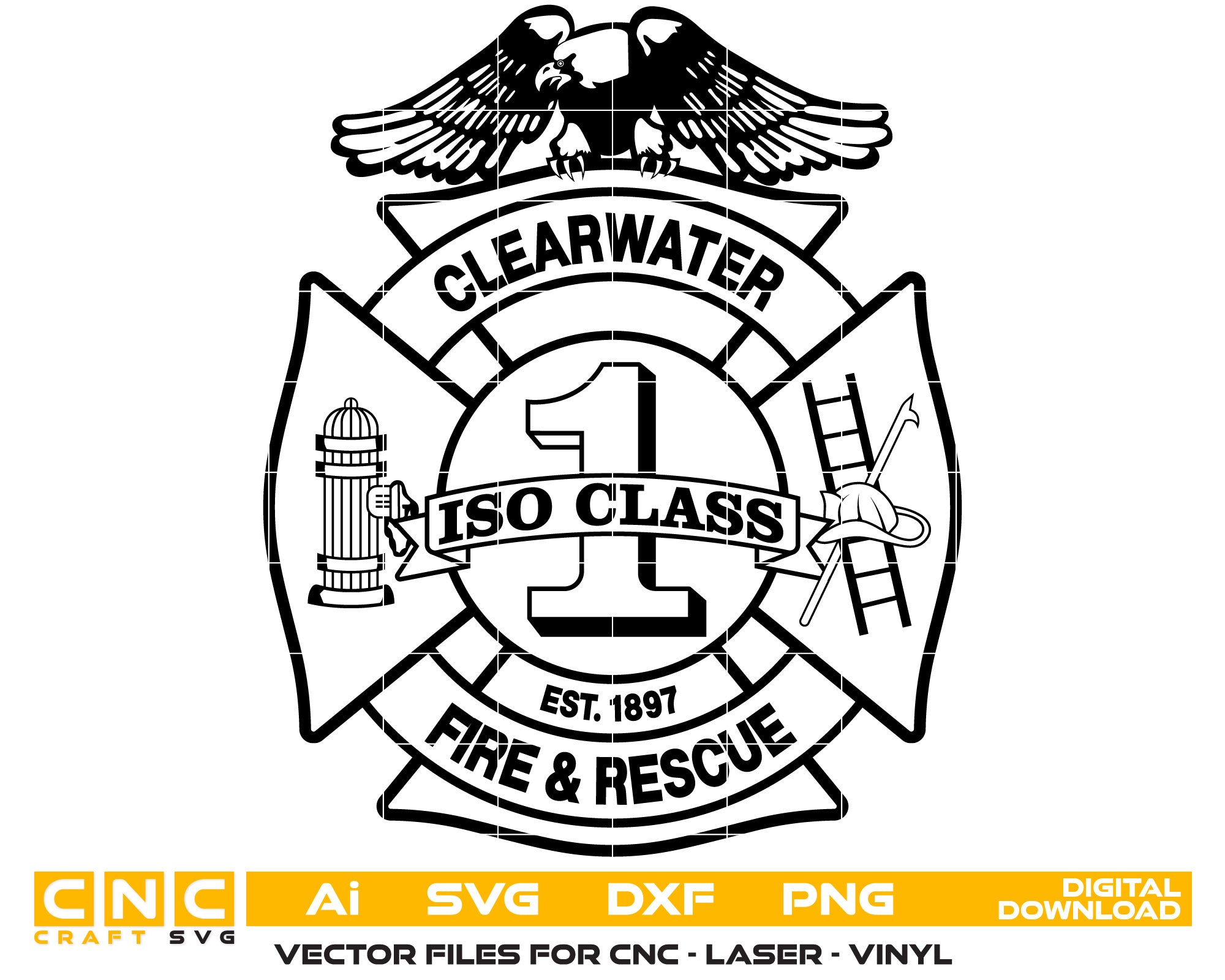Clearwater Fire & Rescue Department Badge