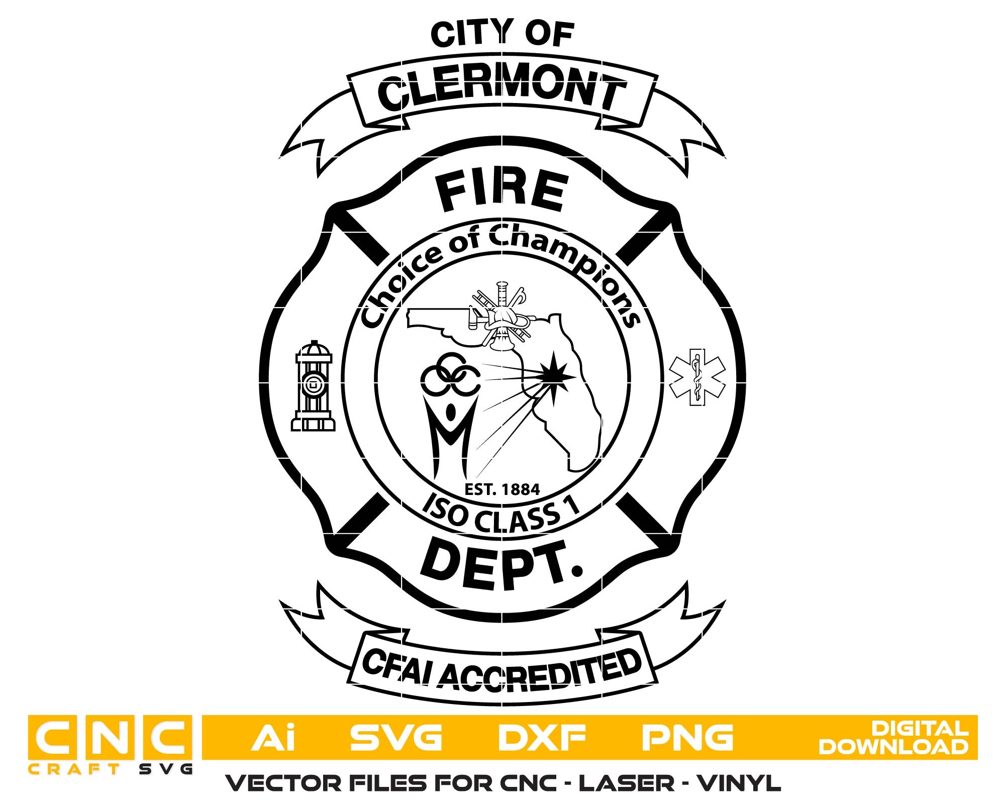 Clermont Fire Department Badge, Florida
