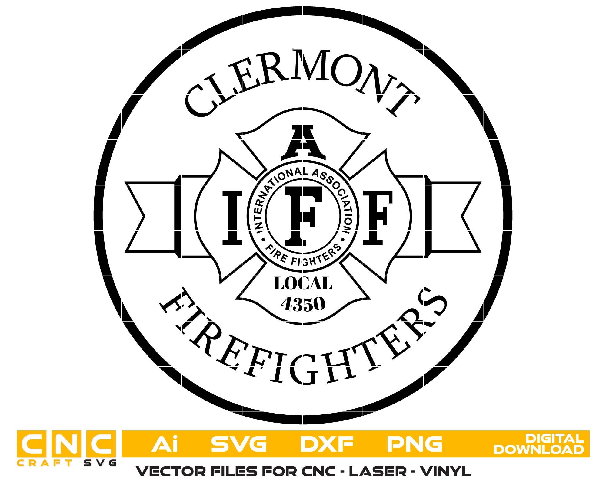 Clermont Professional Firefighters IAFF Badge, Florida