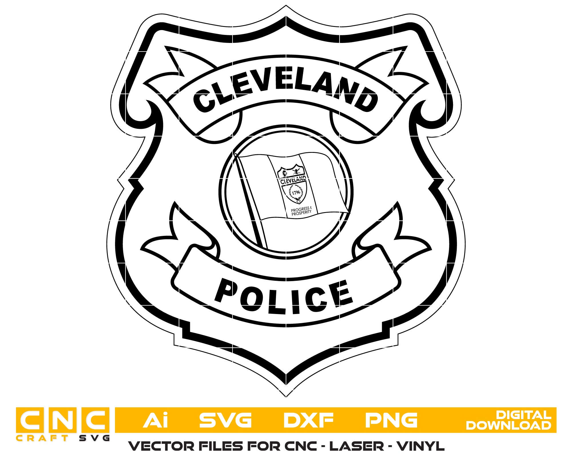 Cleveland Police Badge Svg