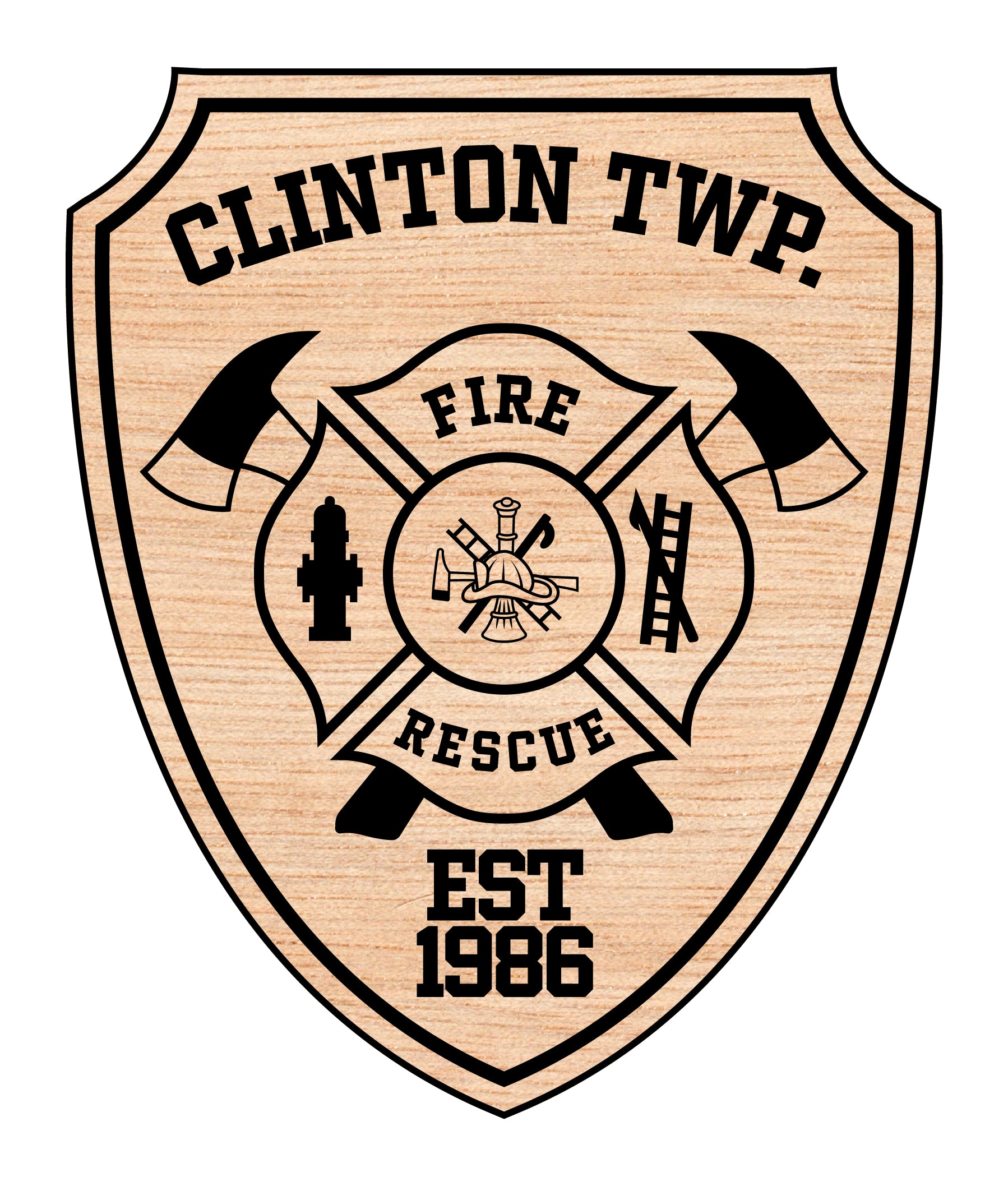 clinton township volunteer fire department badge svg, clinton township fire and rescue badge vector, clinton township firefighter svg emblem, volunteer fire dept badge clinton svg, clinton township rescue department svg